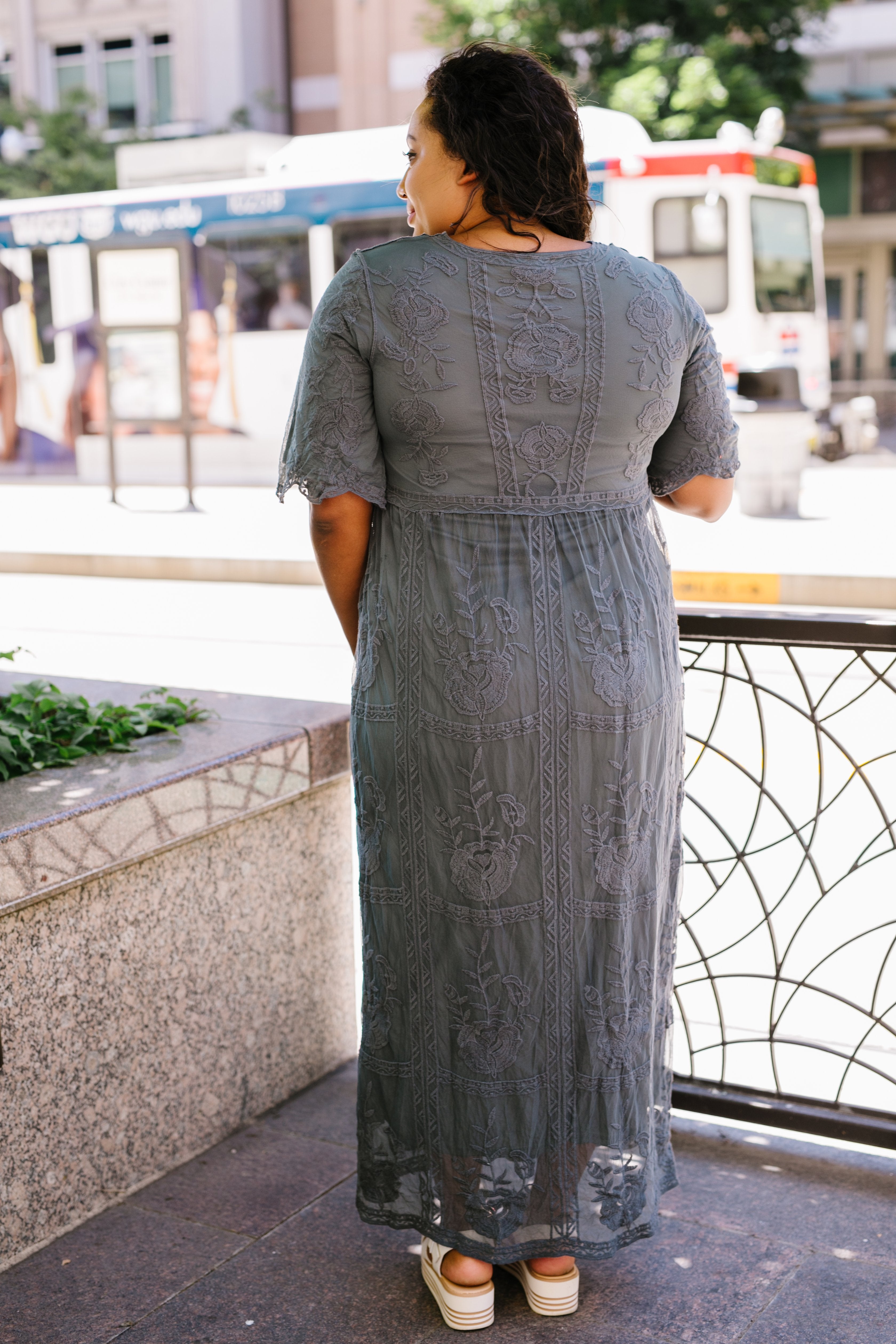 Juliette Lace Maxi In Slate