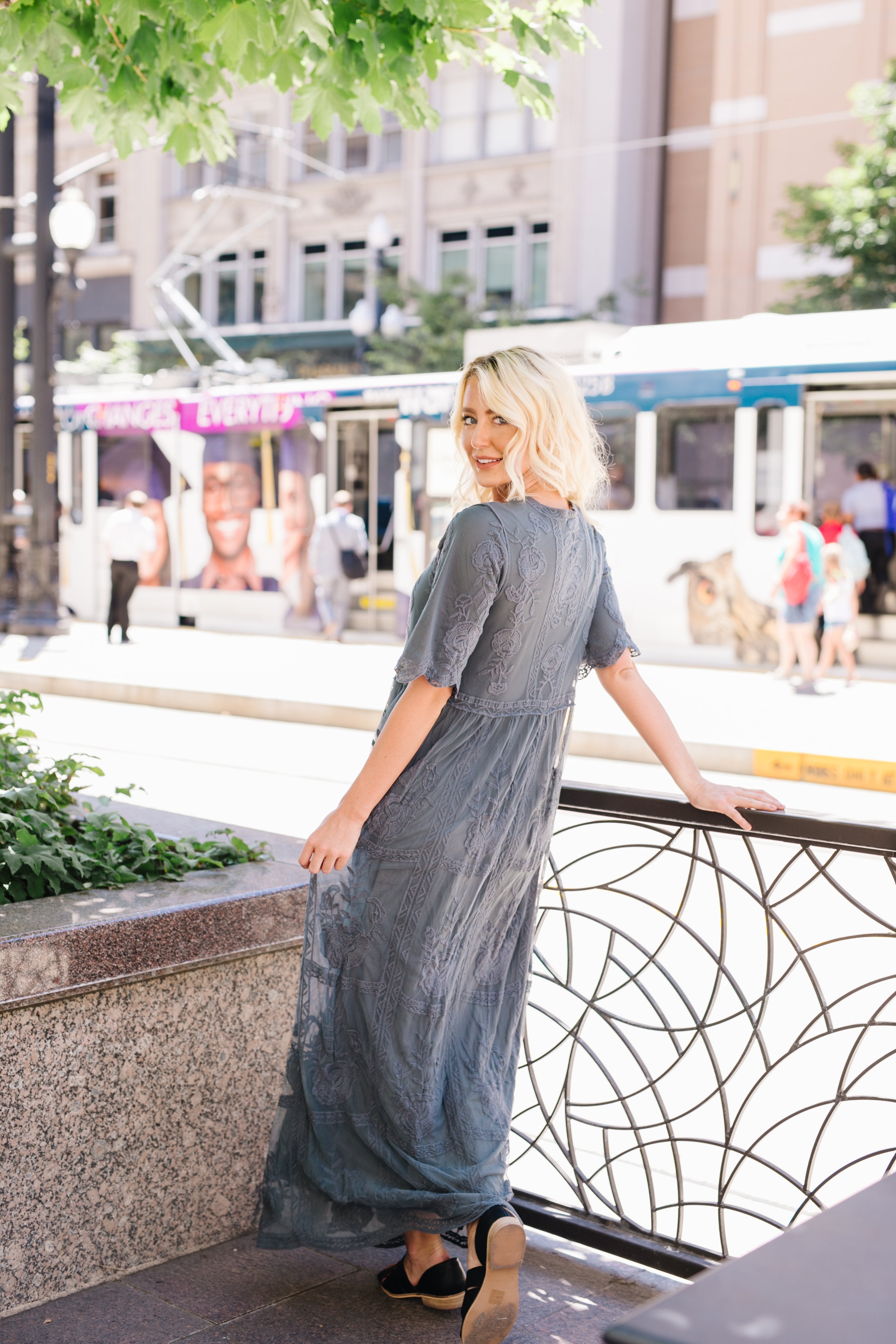 Juliette Lace Maxi In Slate