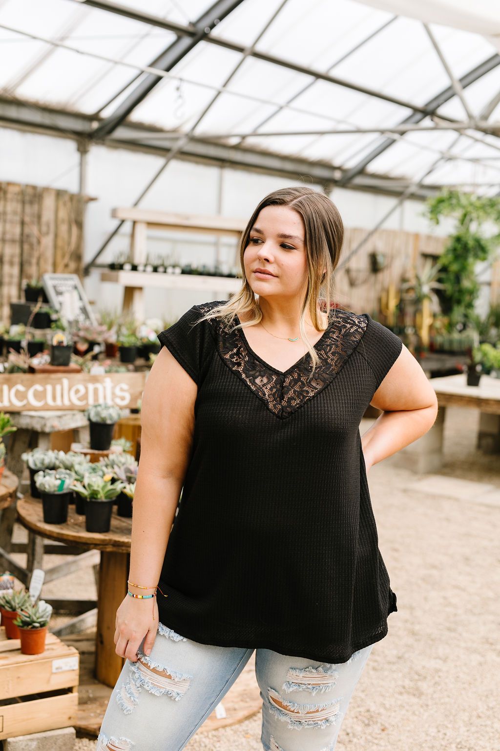 Lace & Grace Top In Black