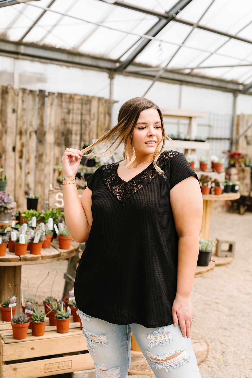 Lace & Grace Top In Black