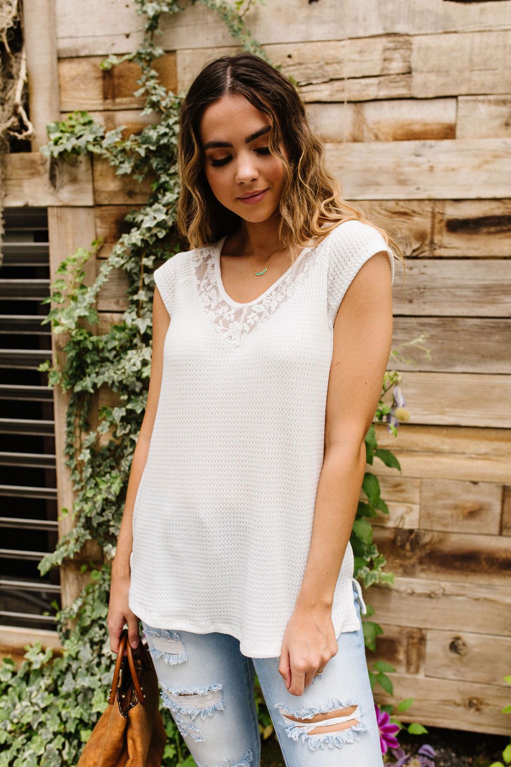 Lace & Grace Top In Off-White