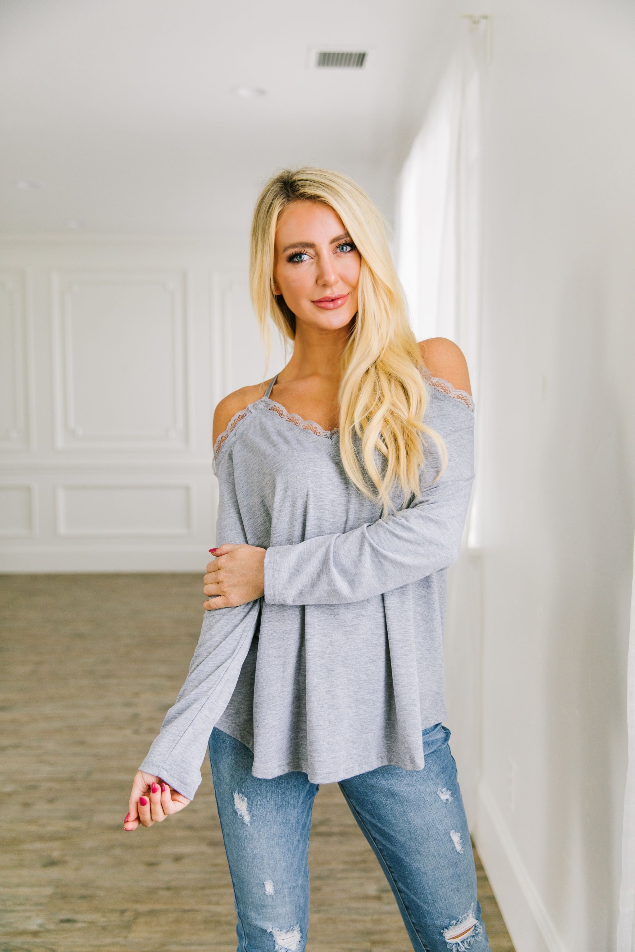 Lacey Cold Shoulder Top