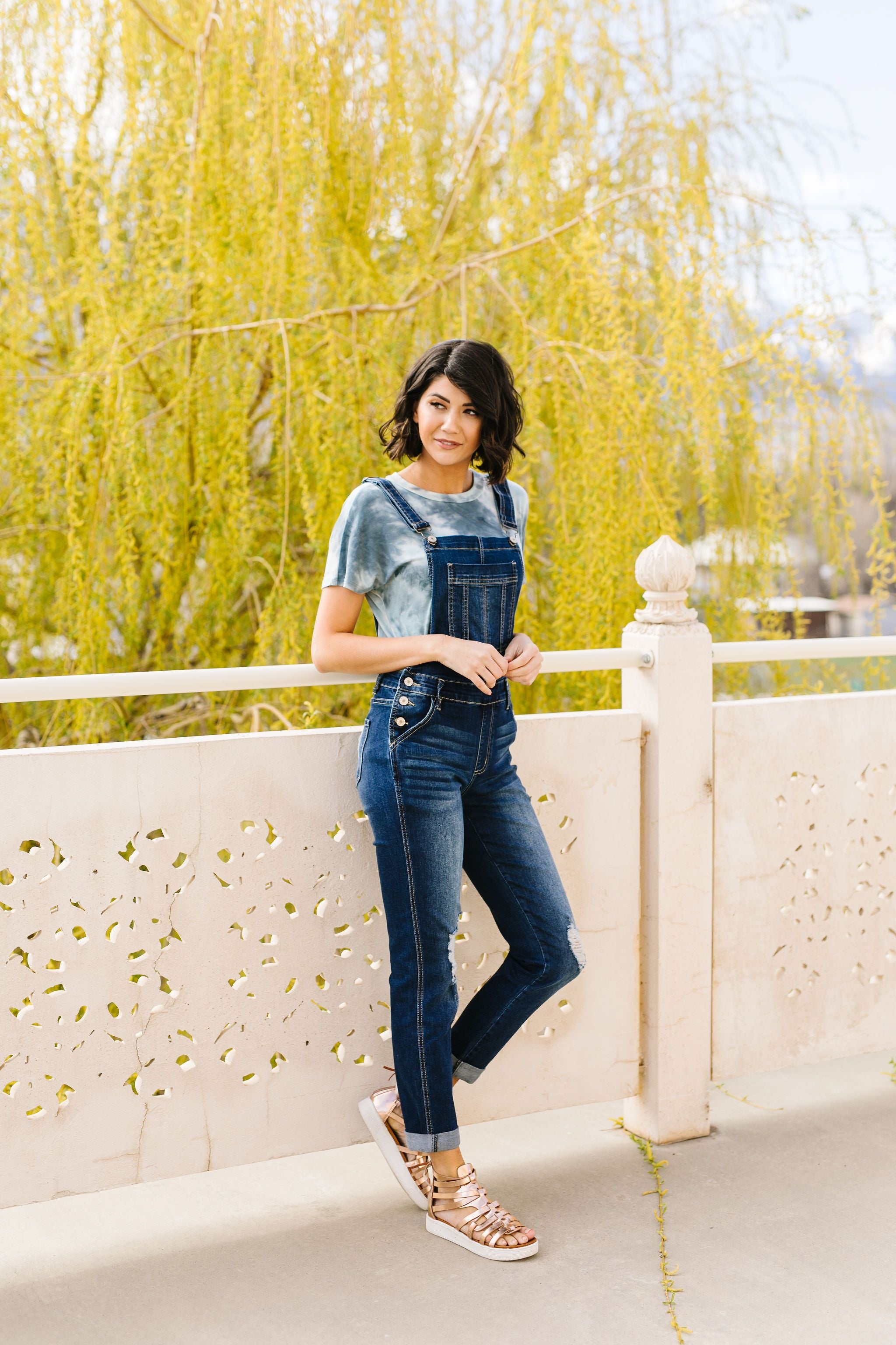 Slate Blue Love You Tie Dye Top