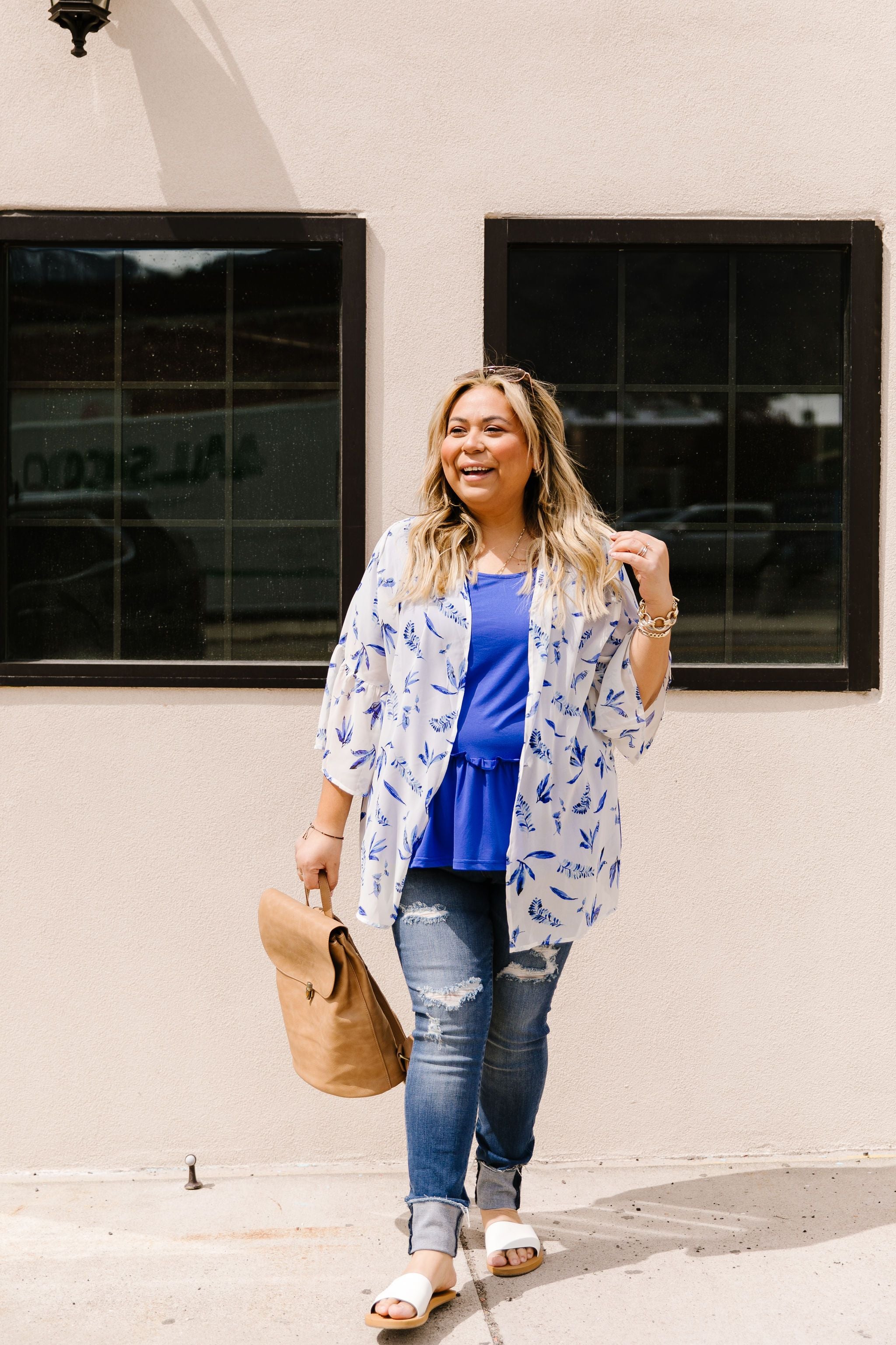 Leavin' Me Blue Chiffon Kimono