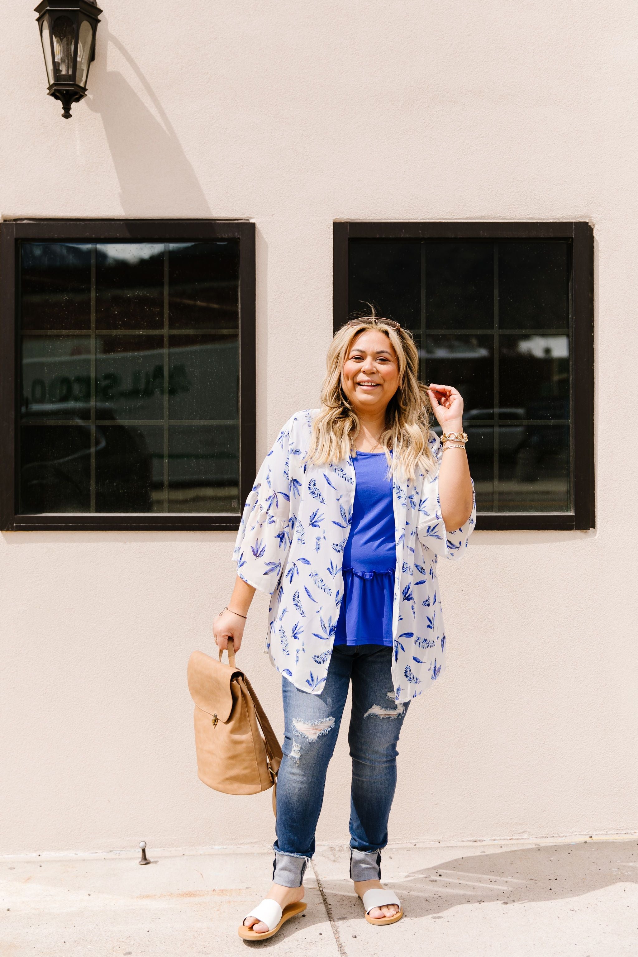 Leavin' Me Blue Chiffon Kimono