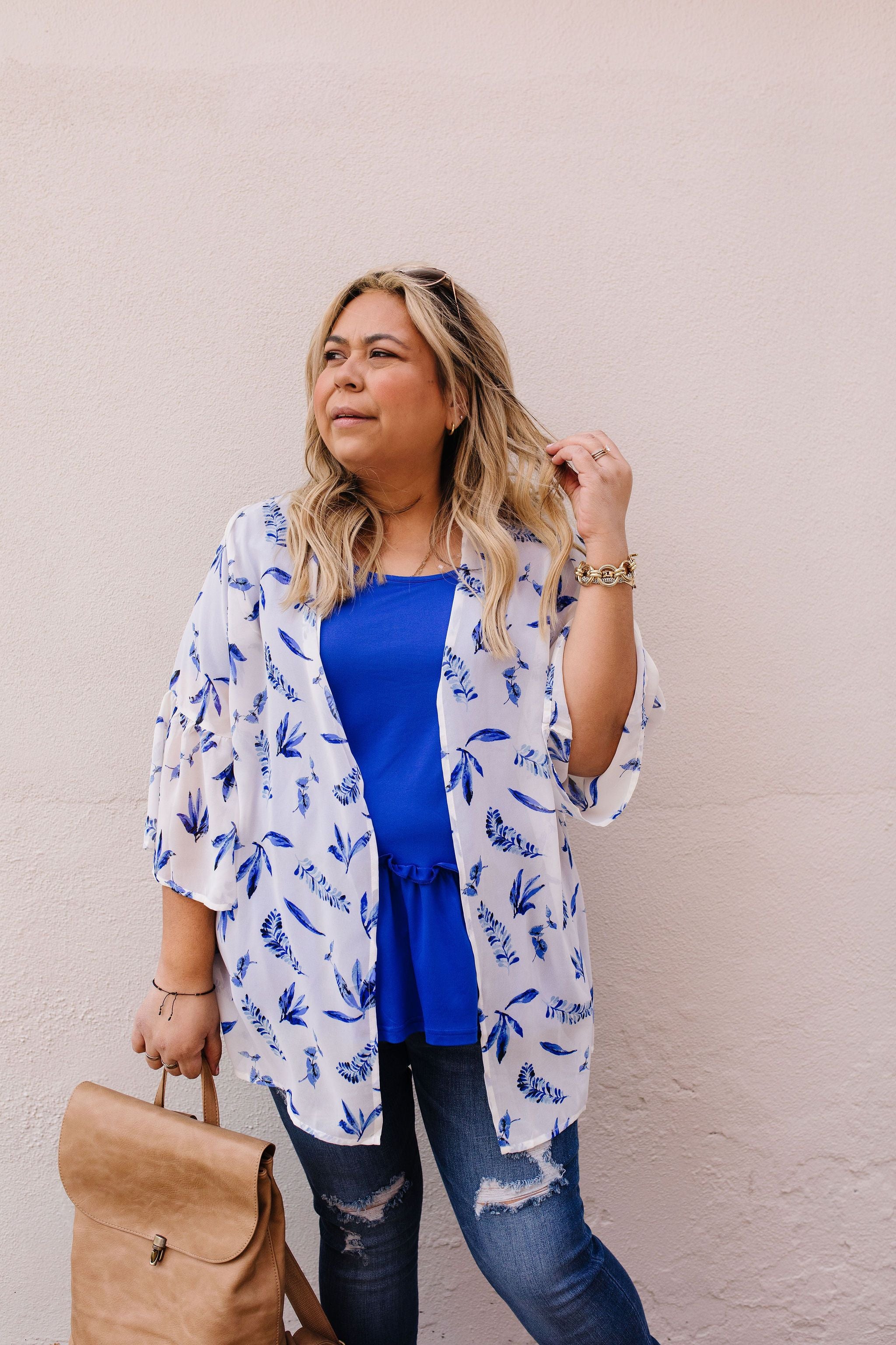 Leavin' Me Blue Chiffon Kimono