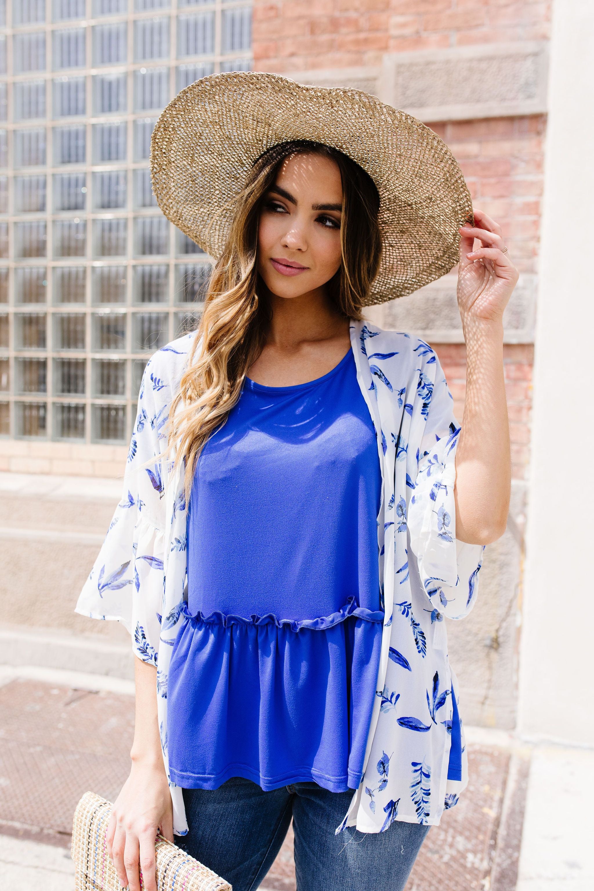 Leavin' Me Blue Chiffon Kimono