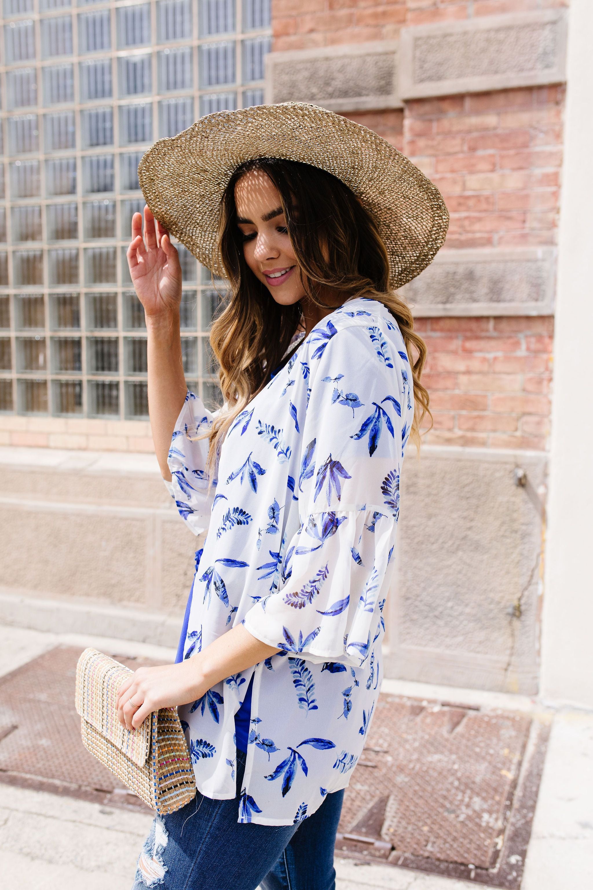 Leavin' Me Blue Chiffon Kimono