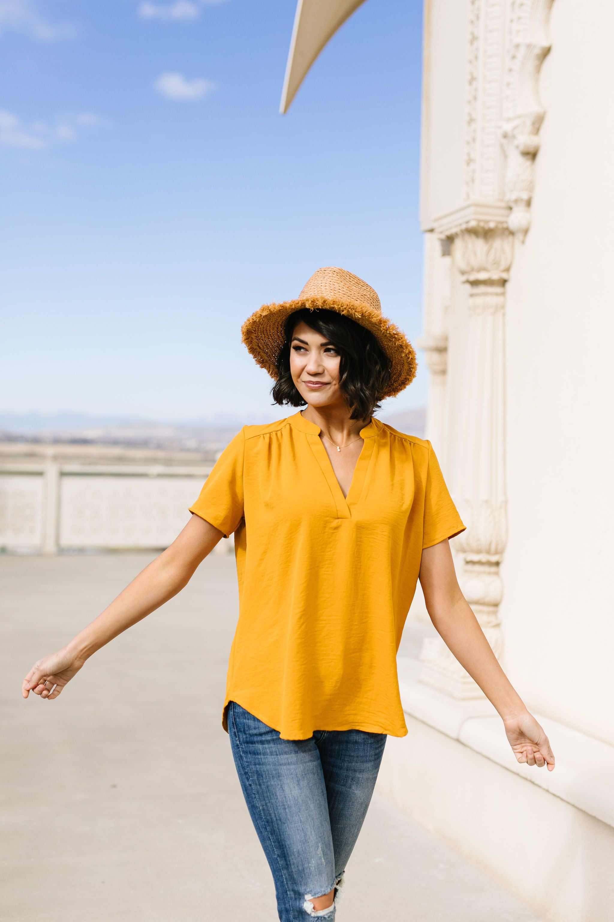 Elegant Mustard Blouse