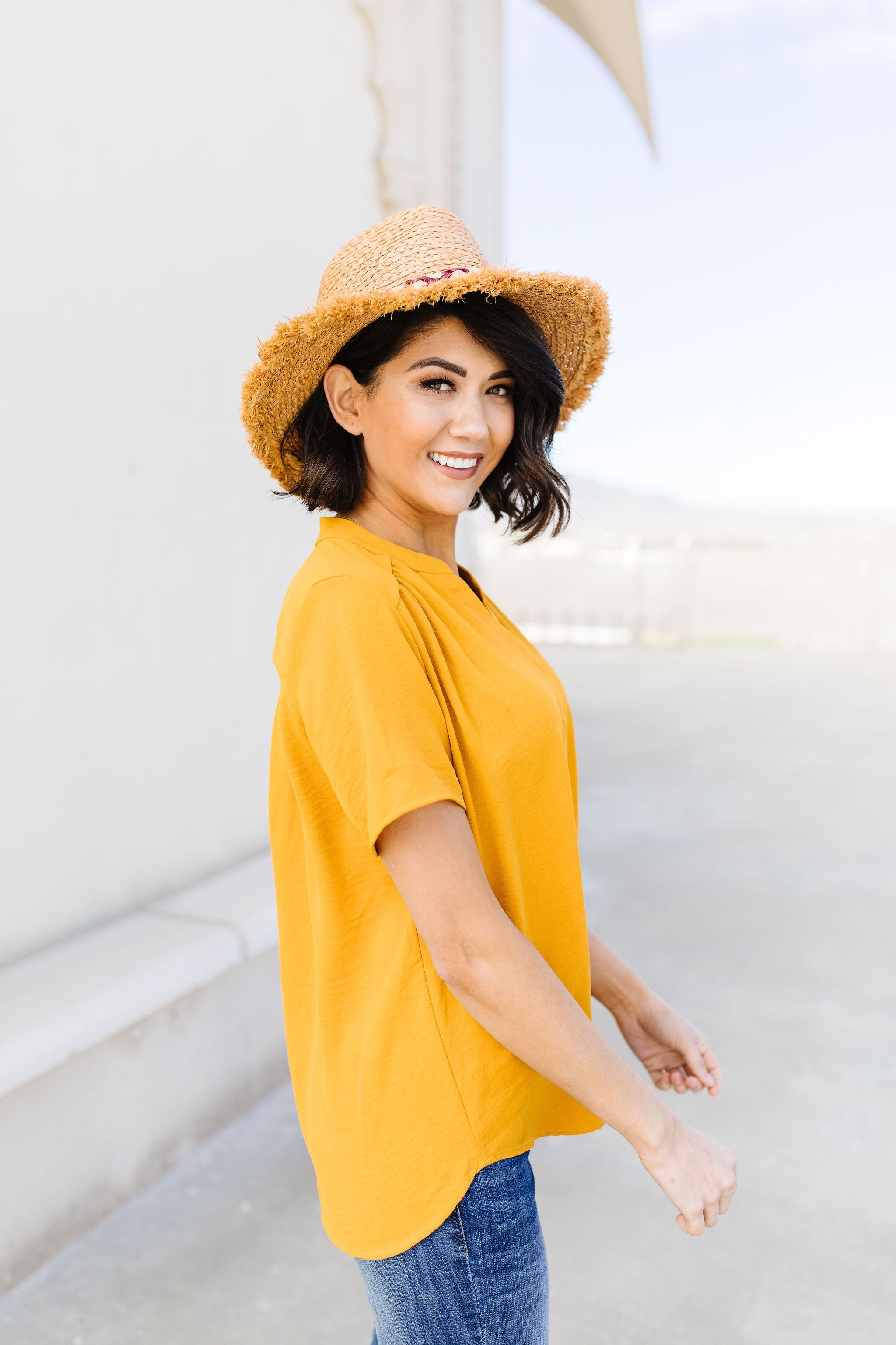 Elegant Mustard Blouse