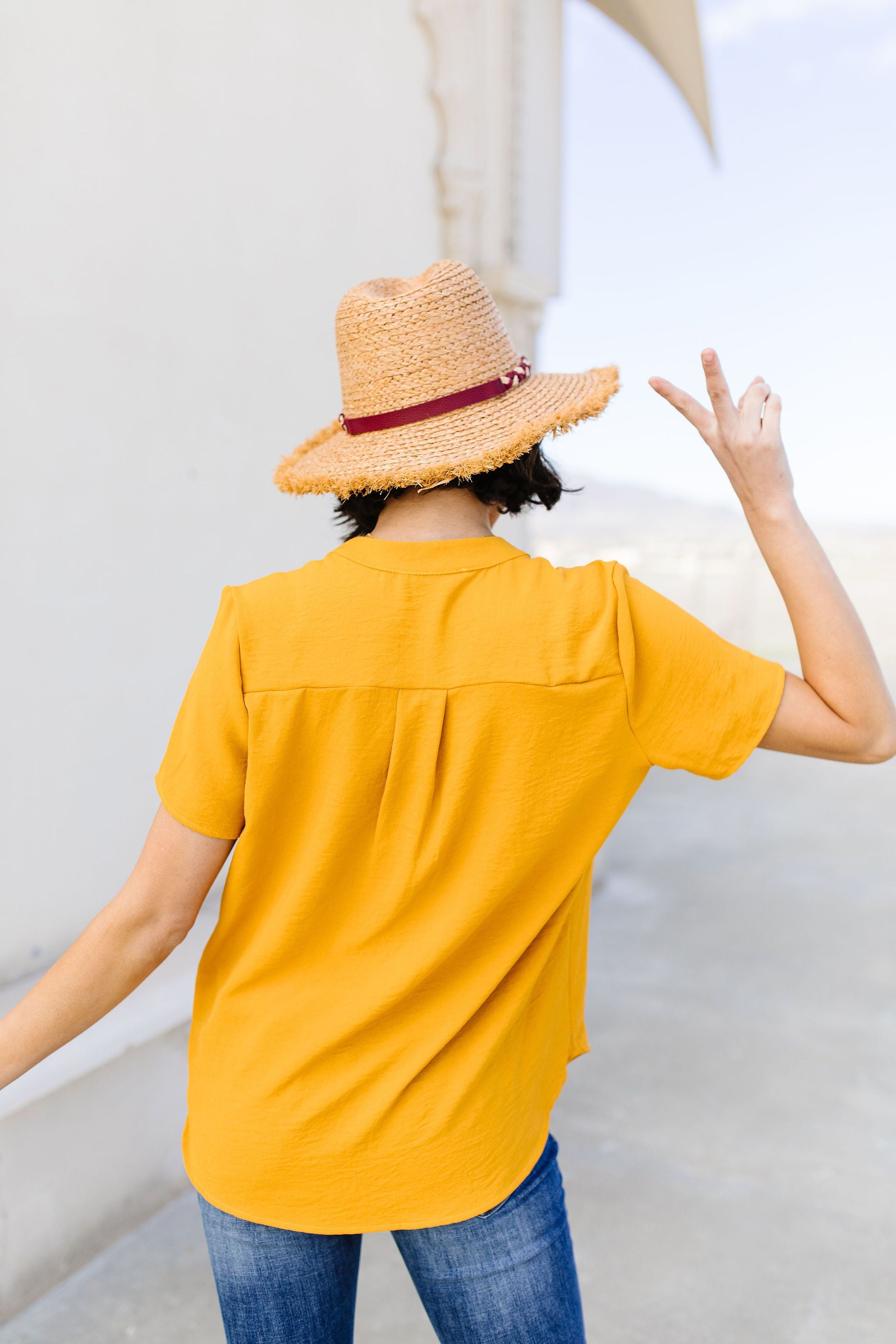 Elegant Mustard Blouse