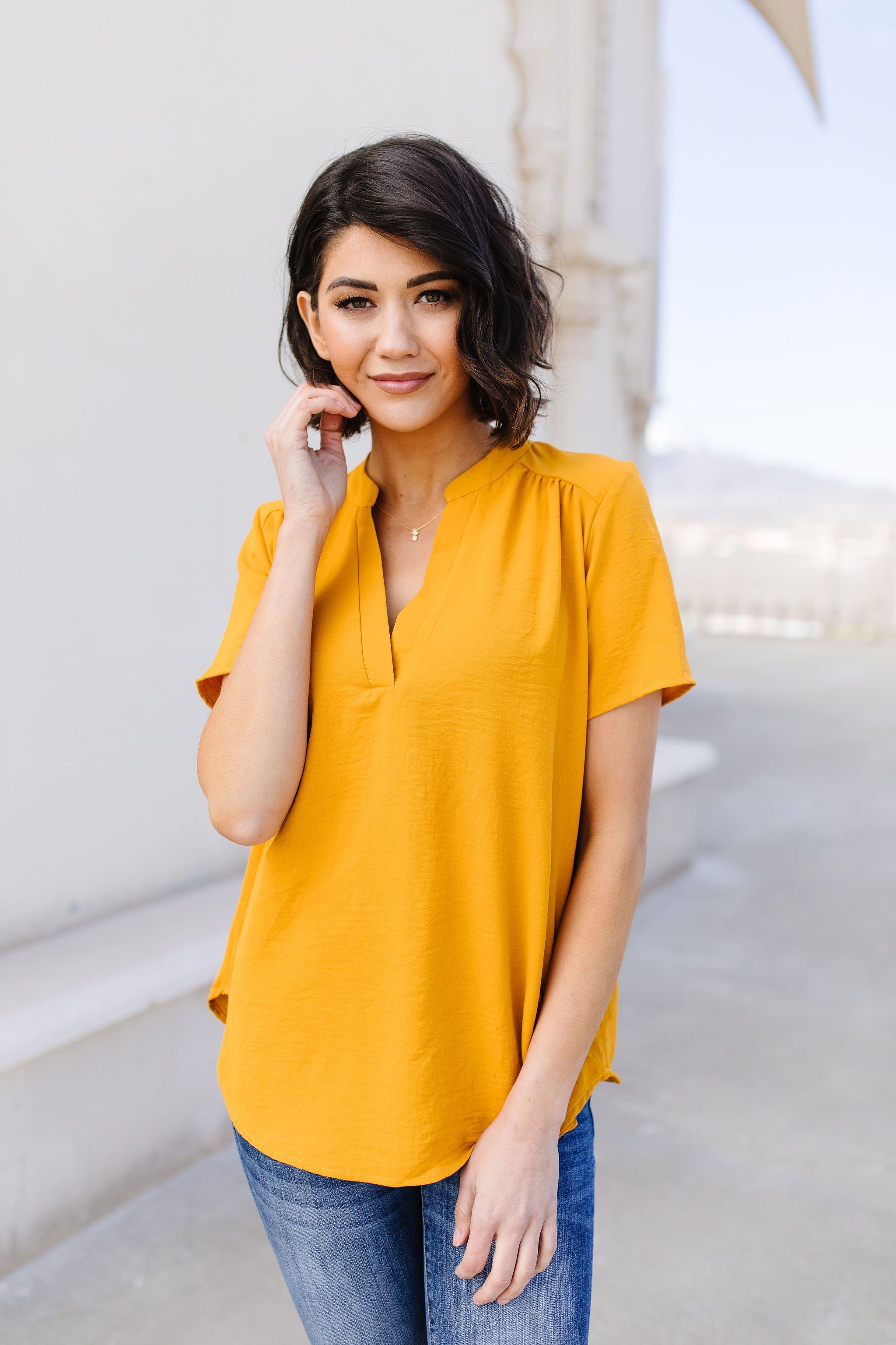 Elegant Mustard Blouse