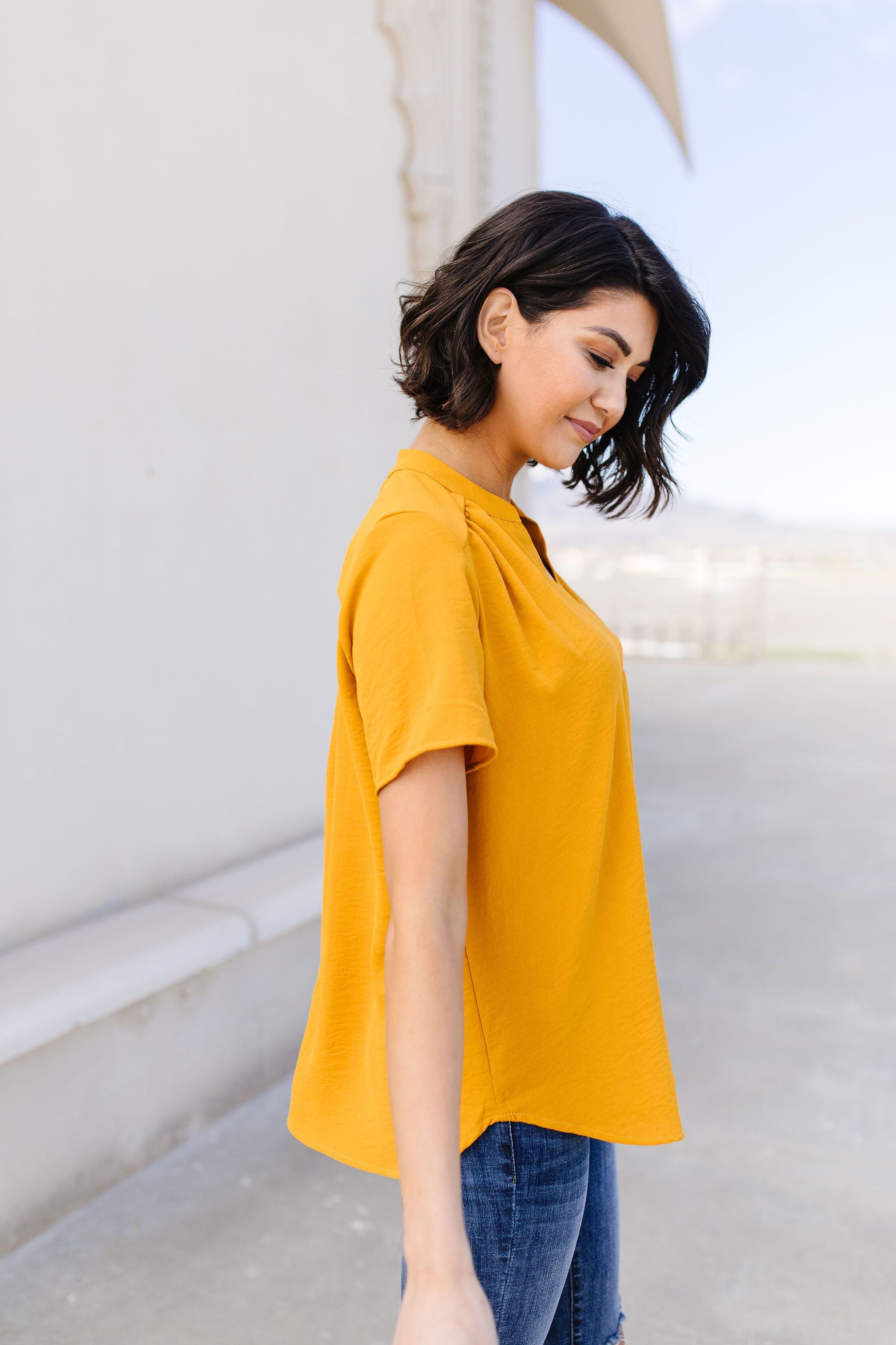 Elegant Mustard Blouse