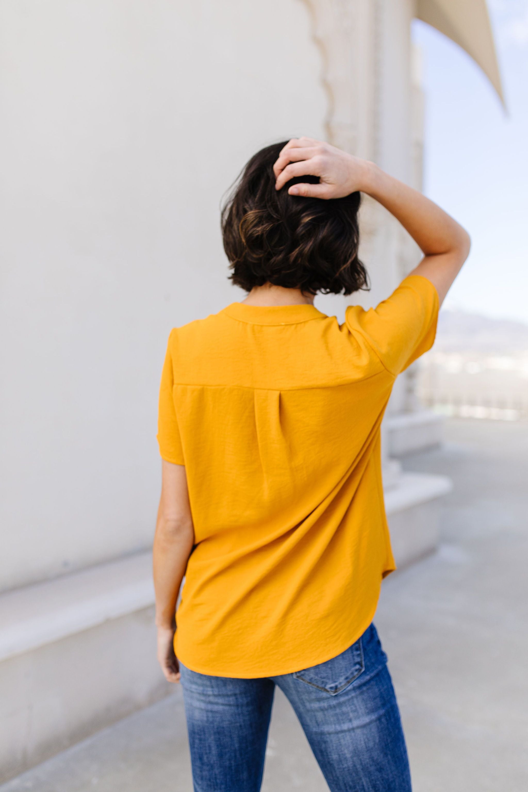 Elegant Mustard Blouse