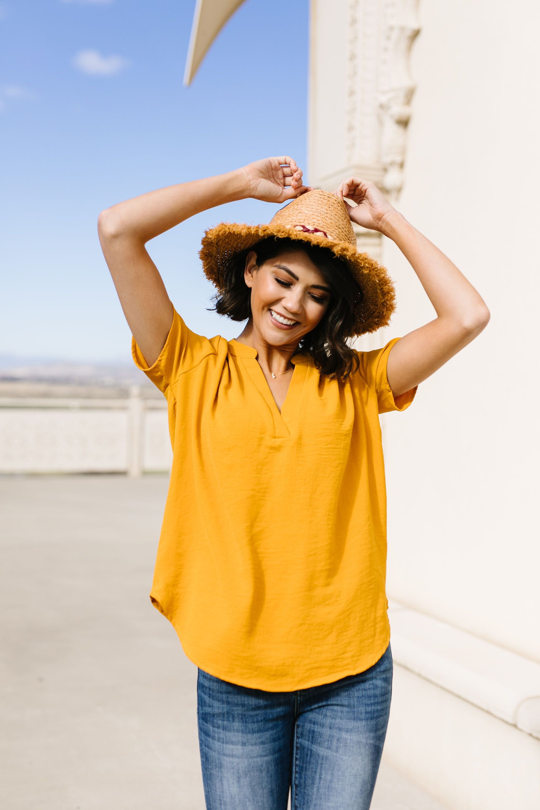 Elegant Mustard Blouse