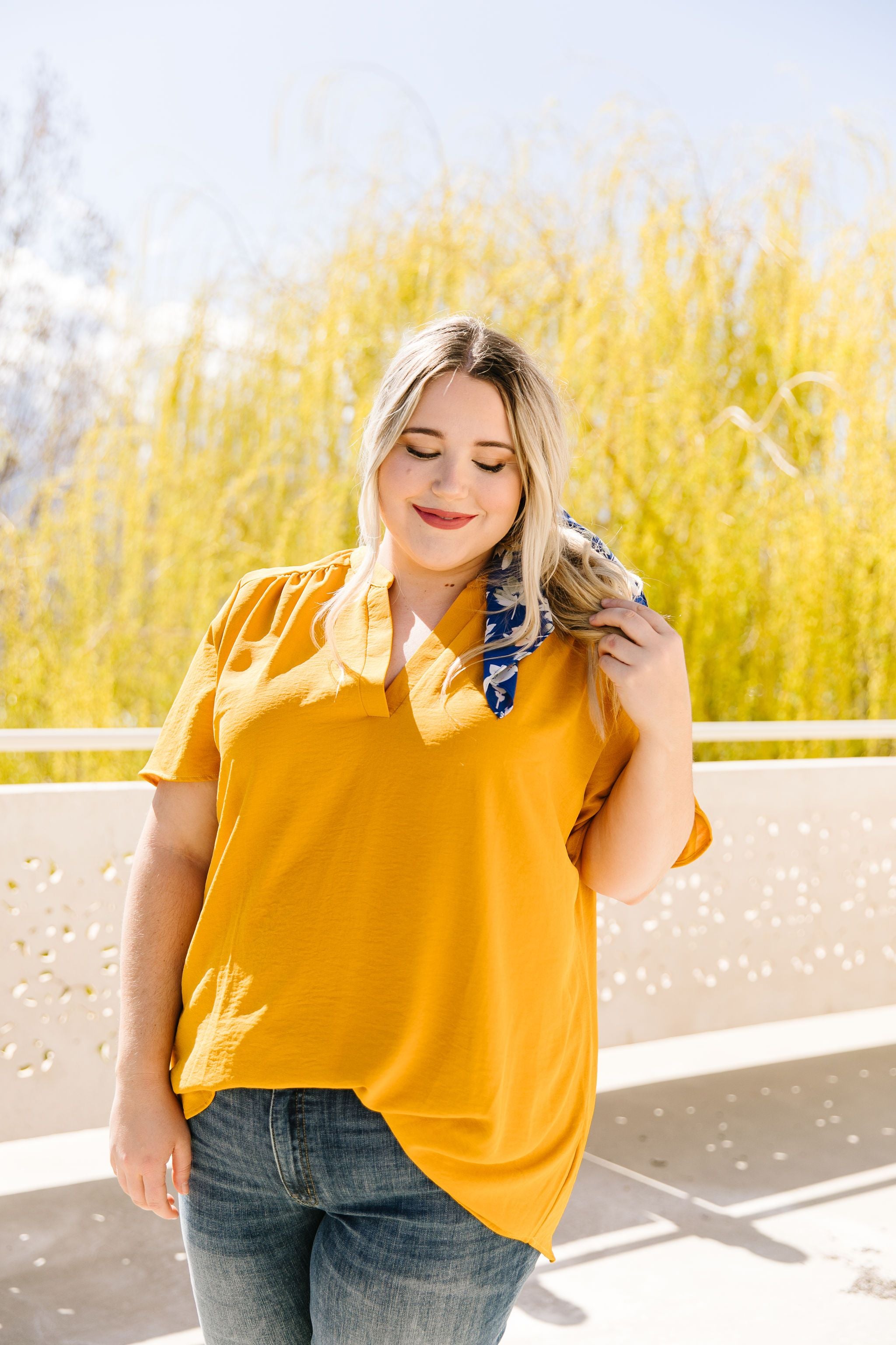 Elegant Mustard Blouse