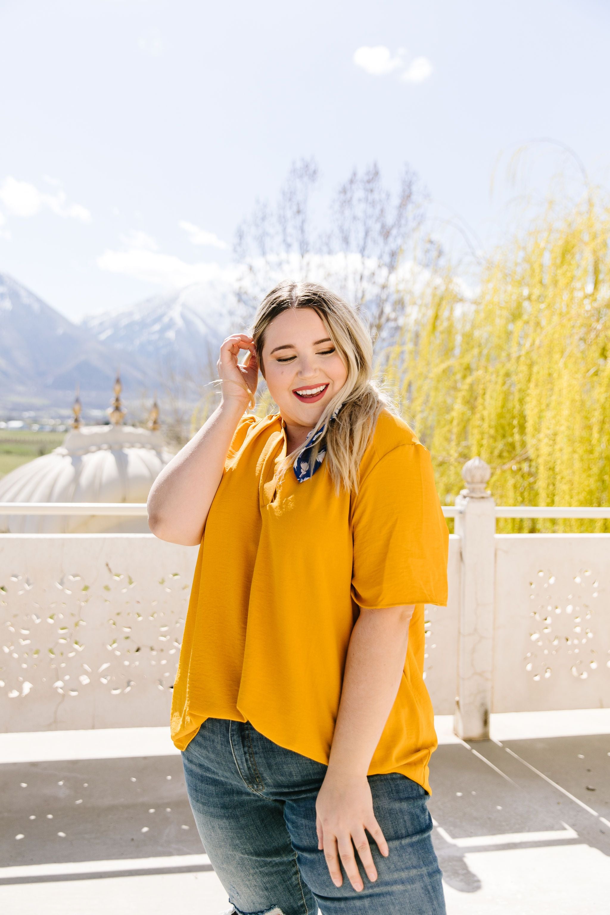 Elegant Mustard Blouse