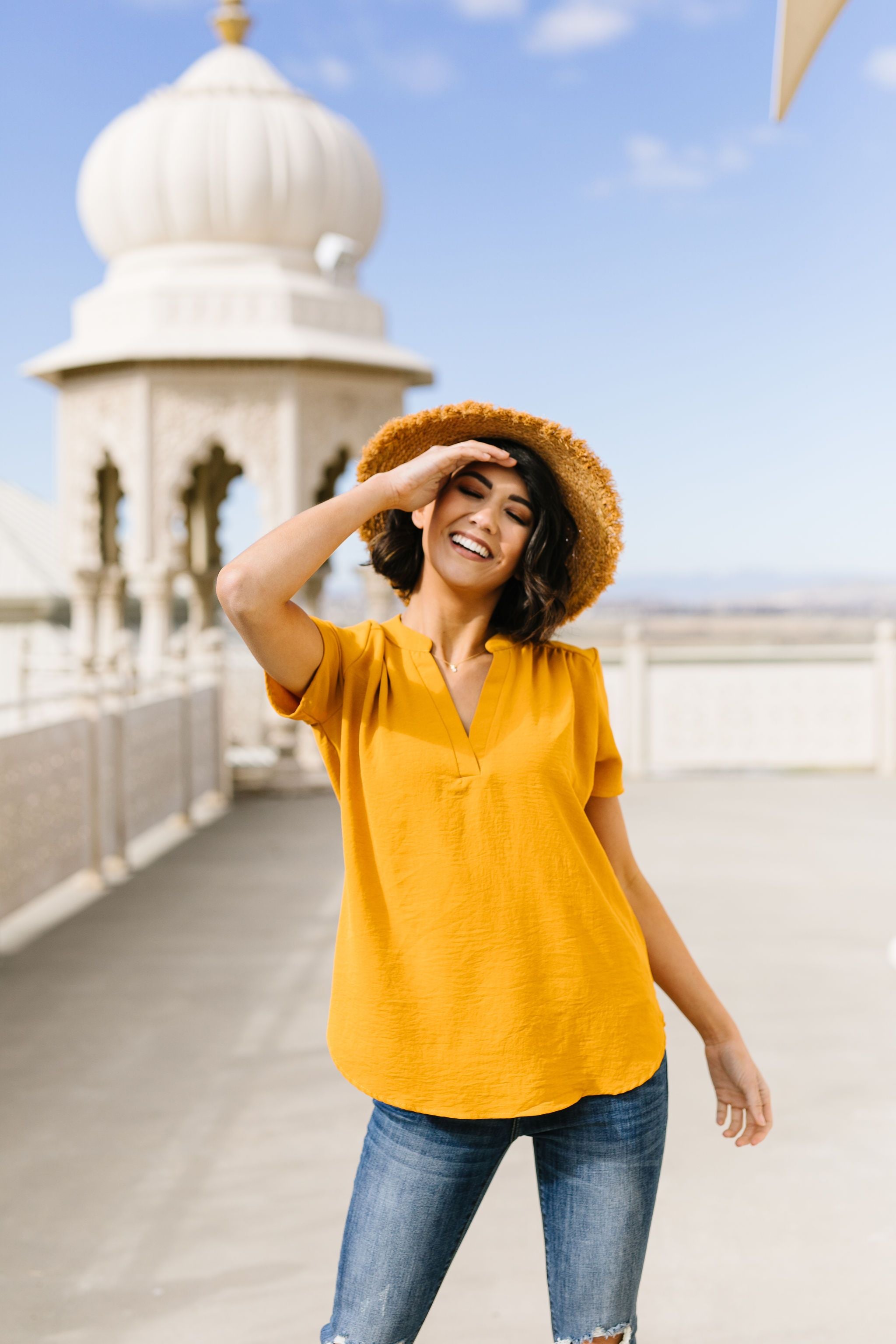 Elegant Mustard Blouse