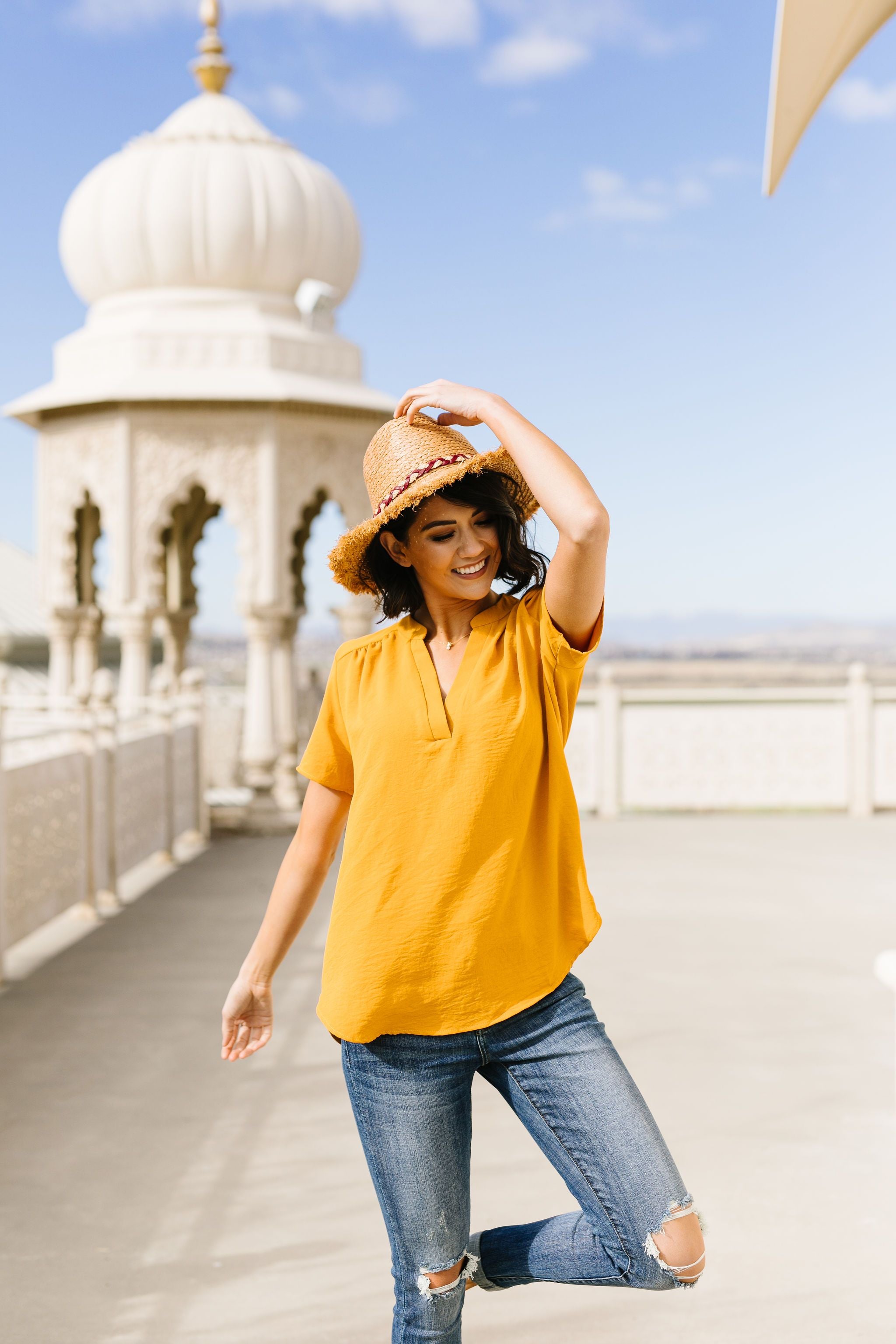 Elegant Mustard Blouse