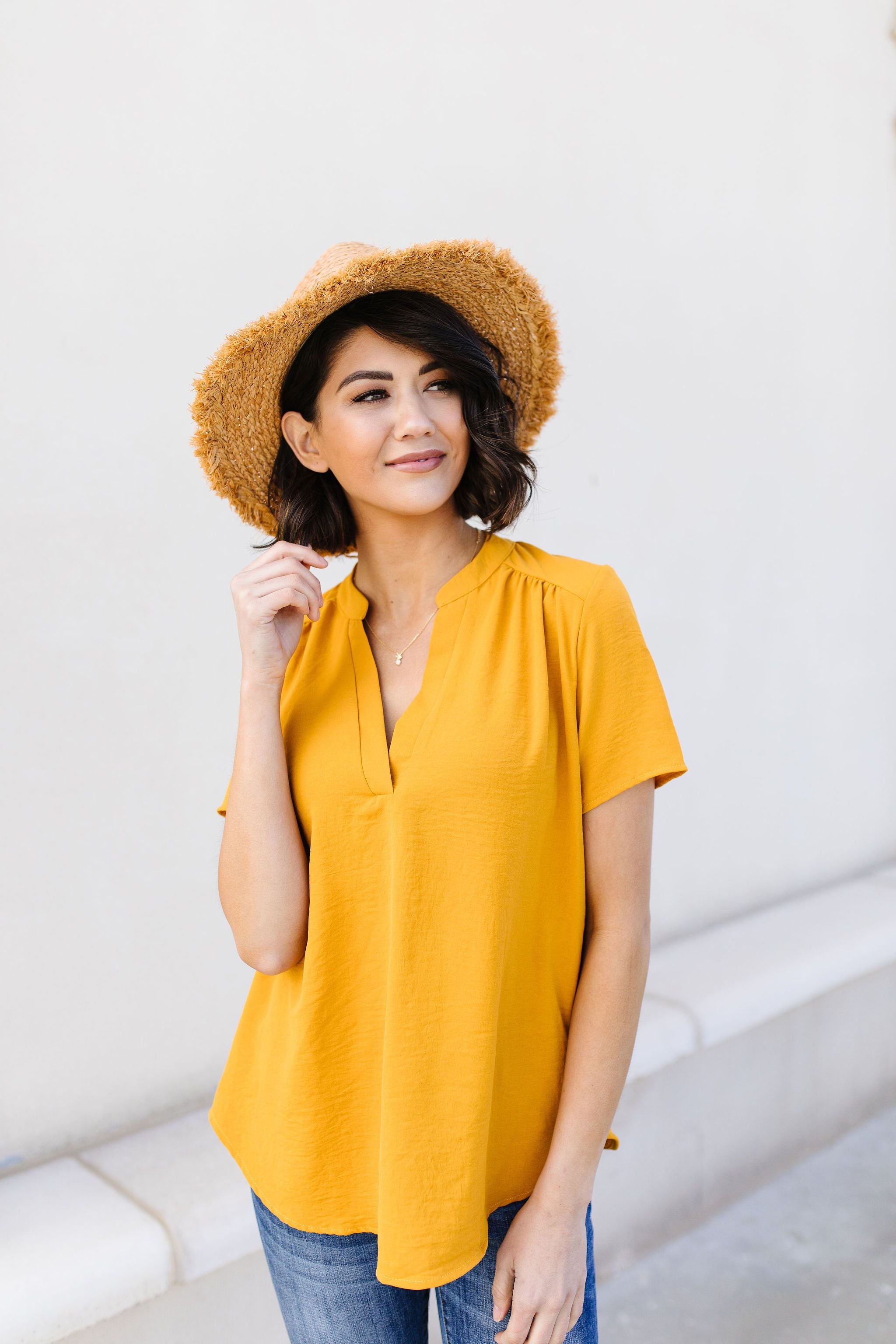 Elegant Mustard Blouse