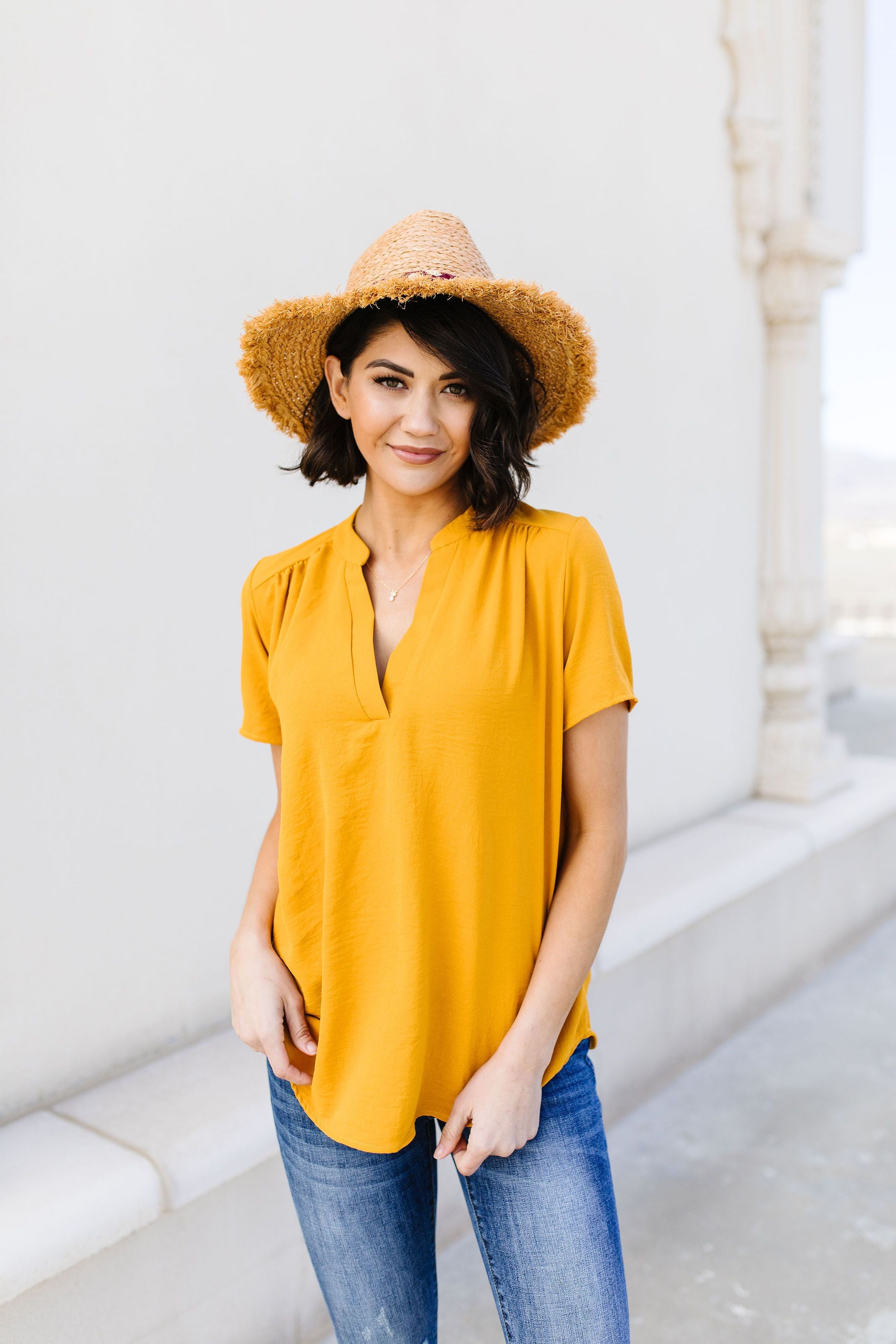 Elegant Mustard Blouse