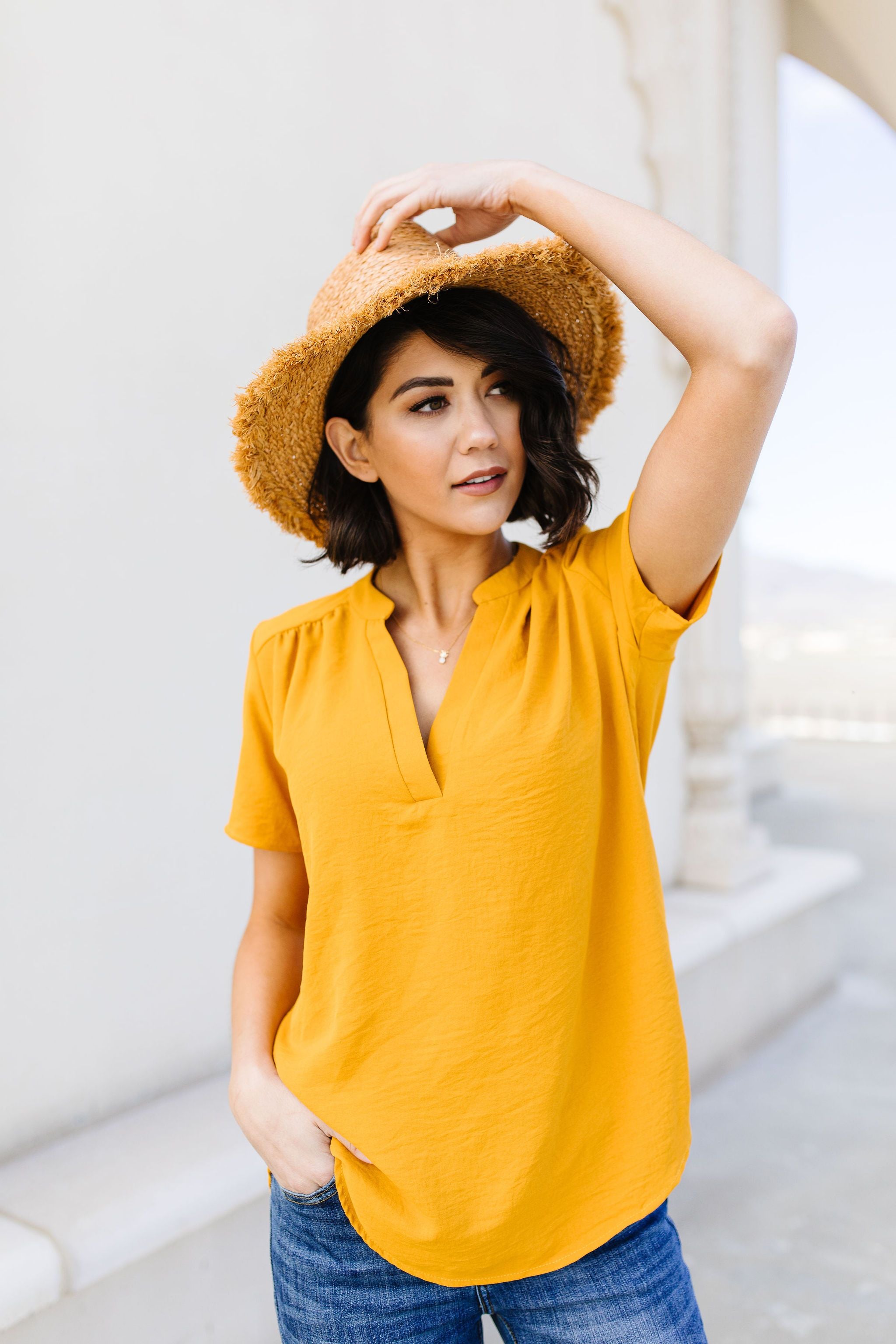 Elegant Mustard Blouse