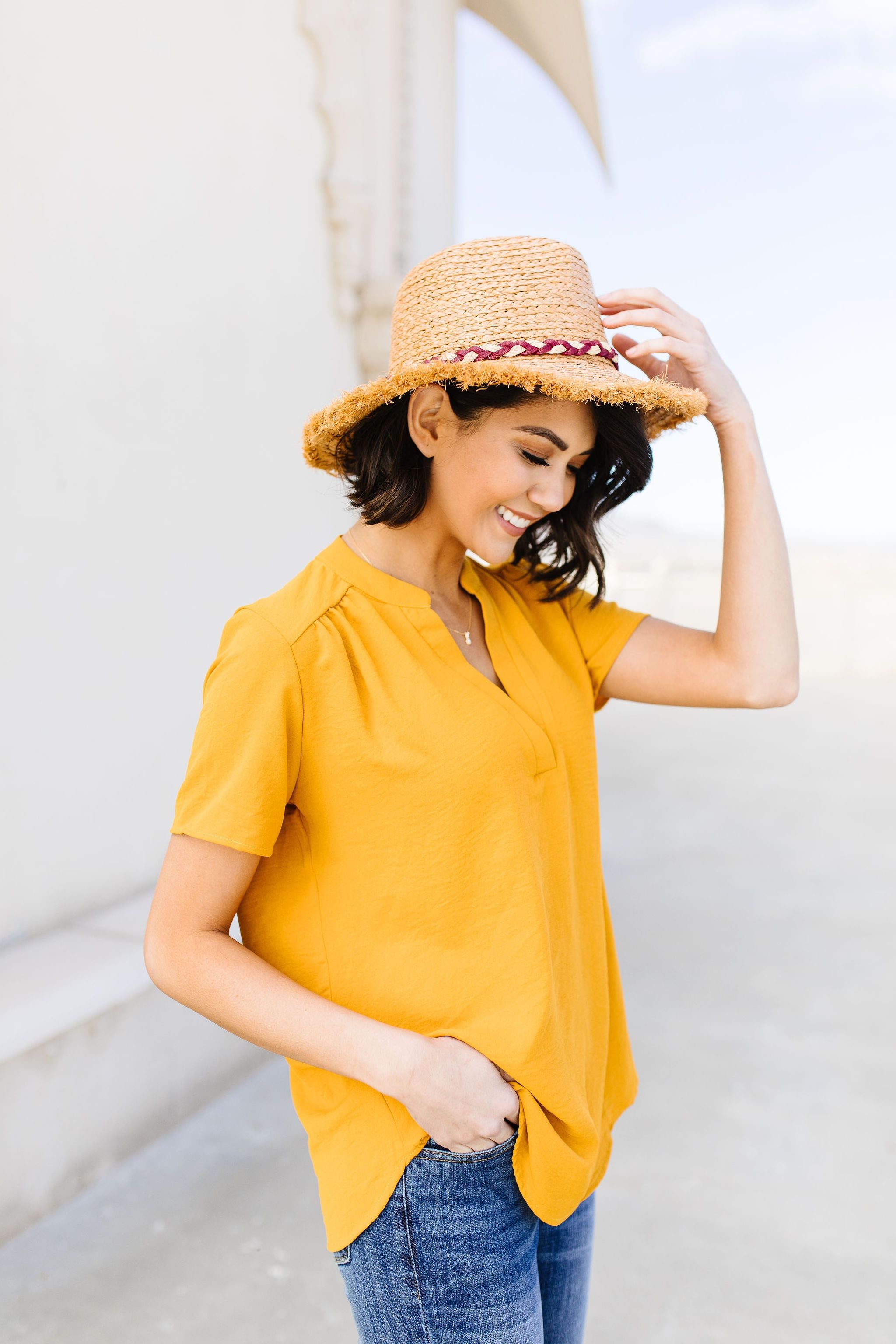 Elegant Mustard Blouse