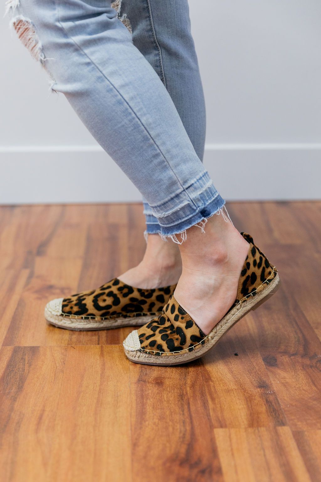 Leopard Print Espadrille Loafers