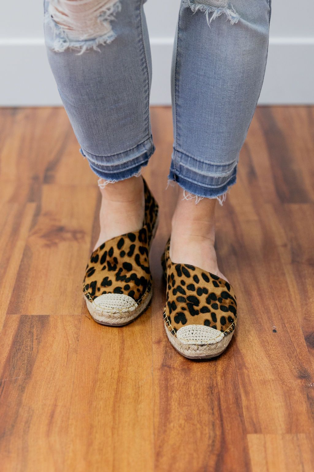 Leopard Print Espadrille Loafers