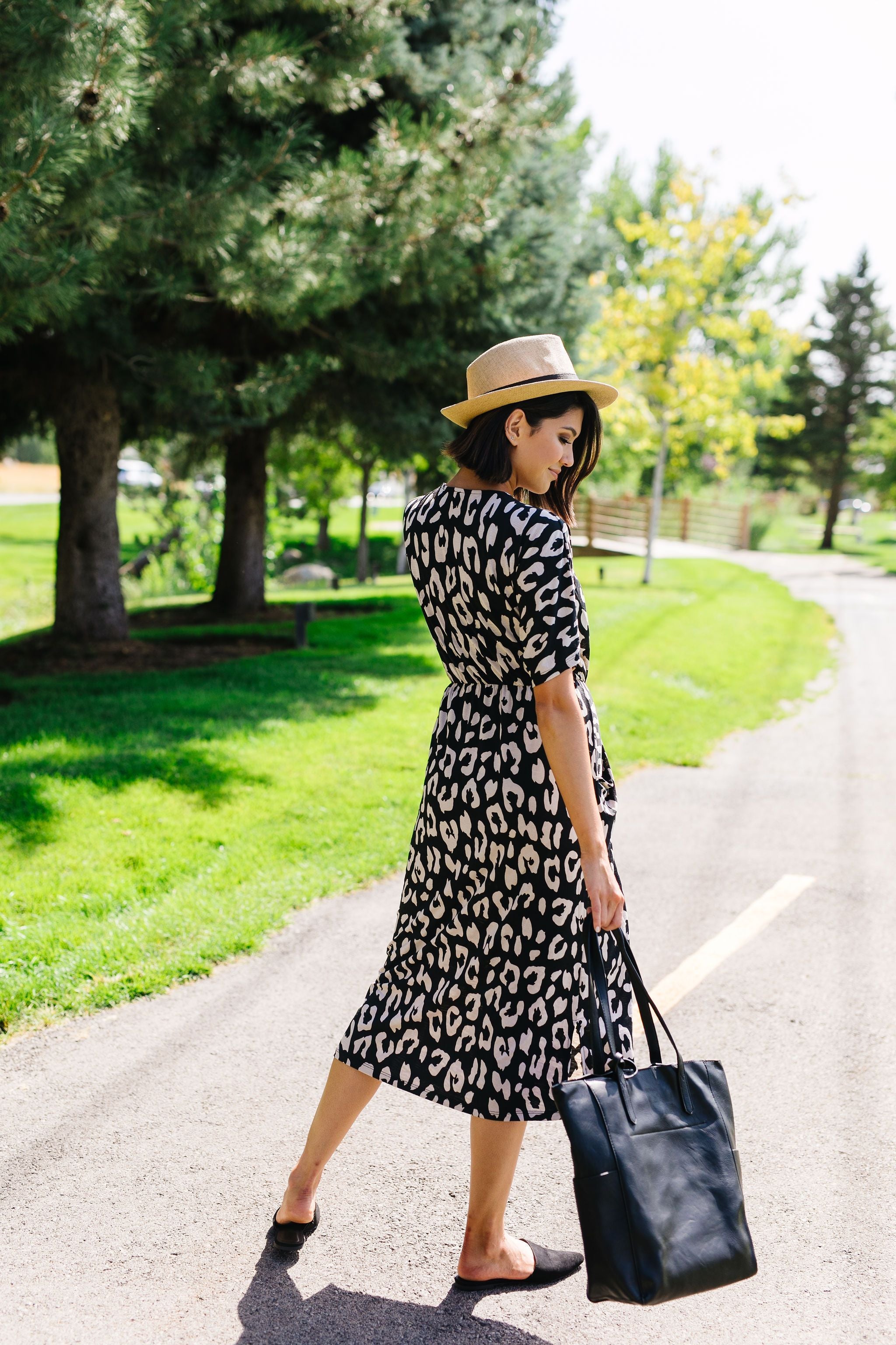 Leopard Print Kimono Dress