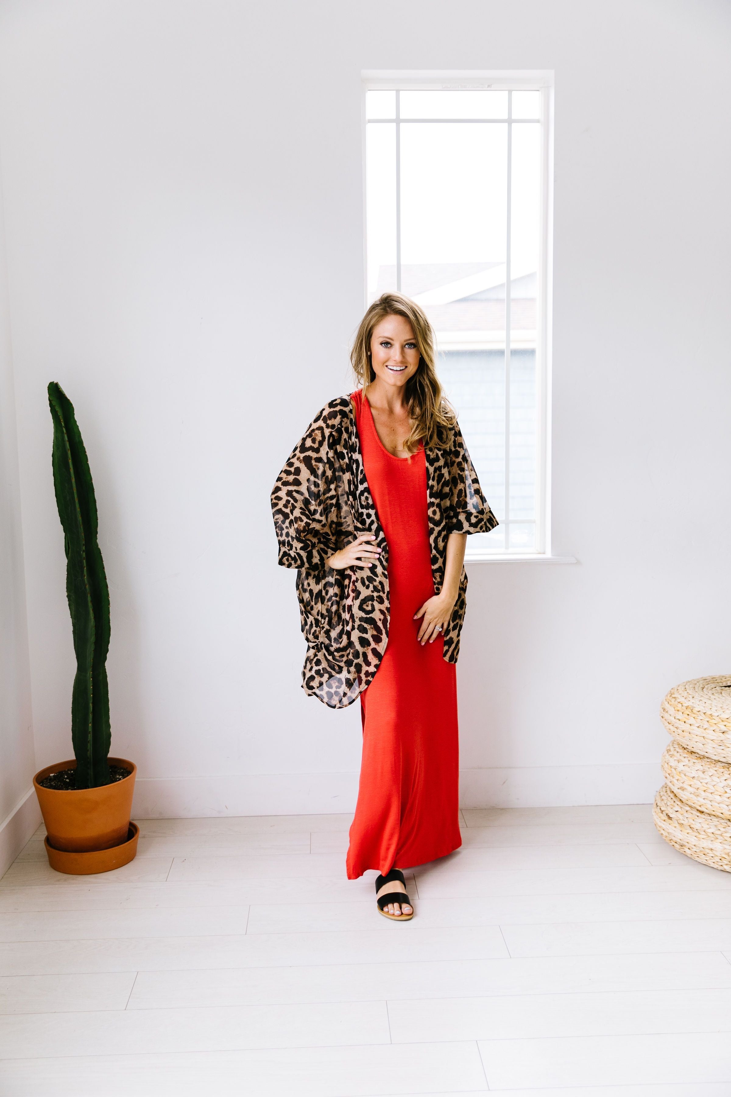 Lightweight Leopard Kimono