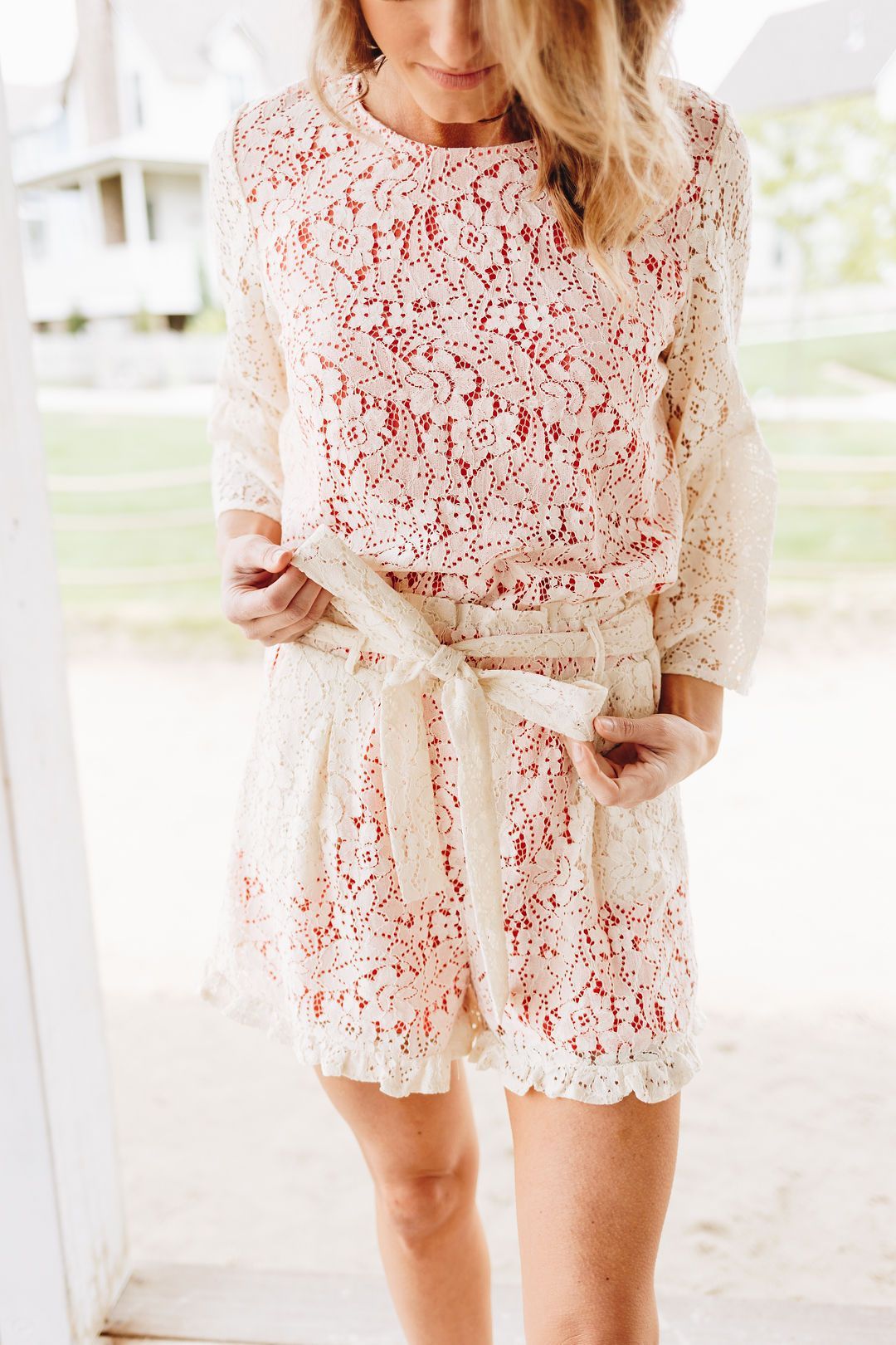 Lolita Lace Shorts In Cream