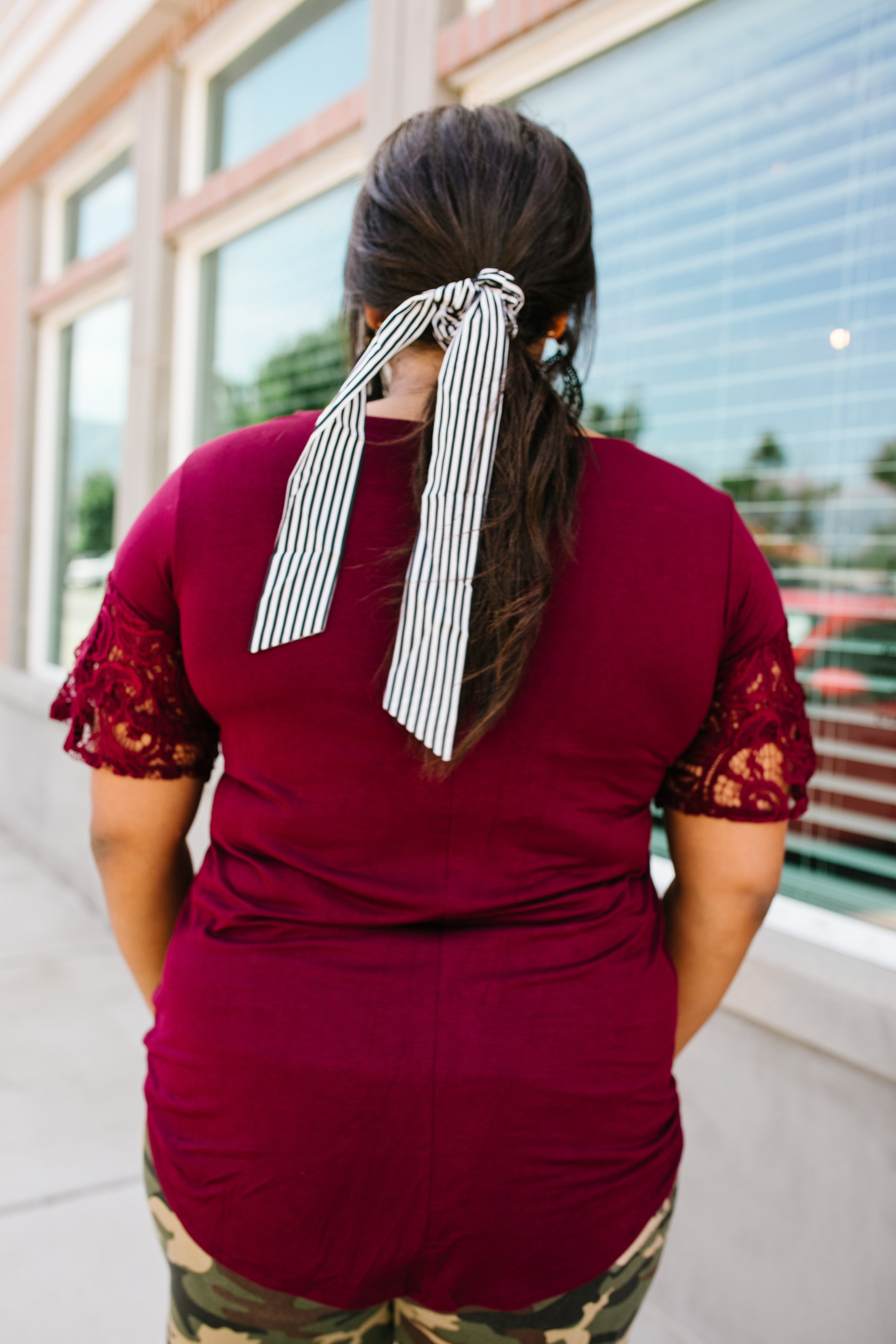 Long Striped Tying Scrunchie