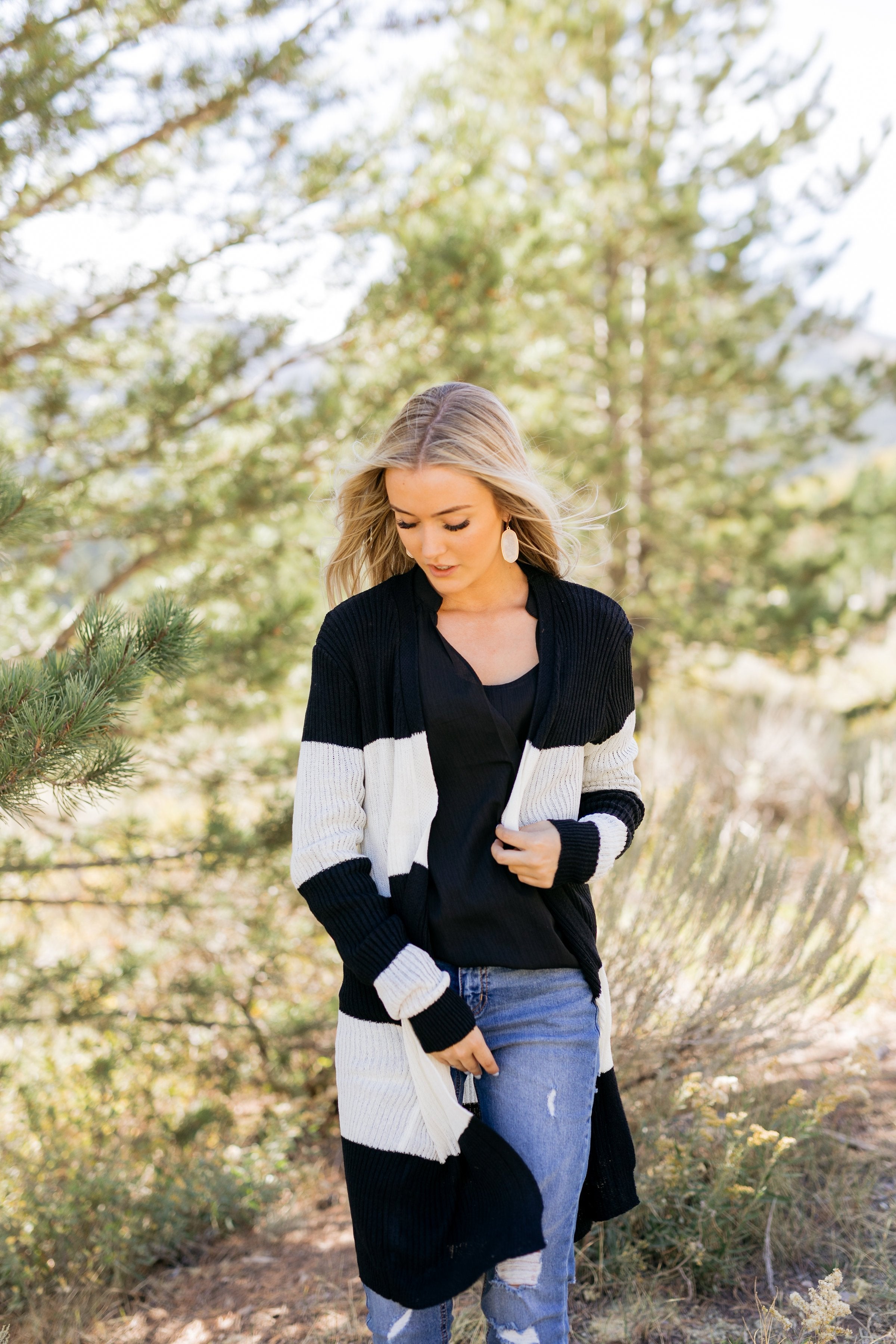 Look To The Cardigan In Black + White