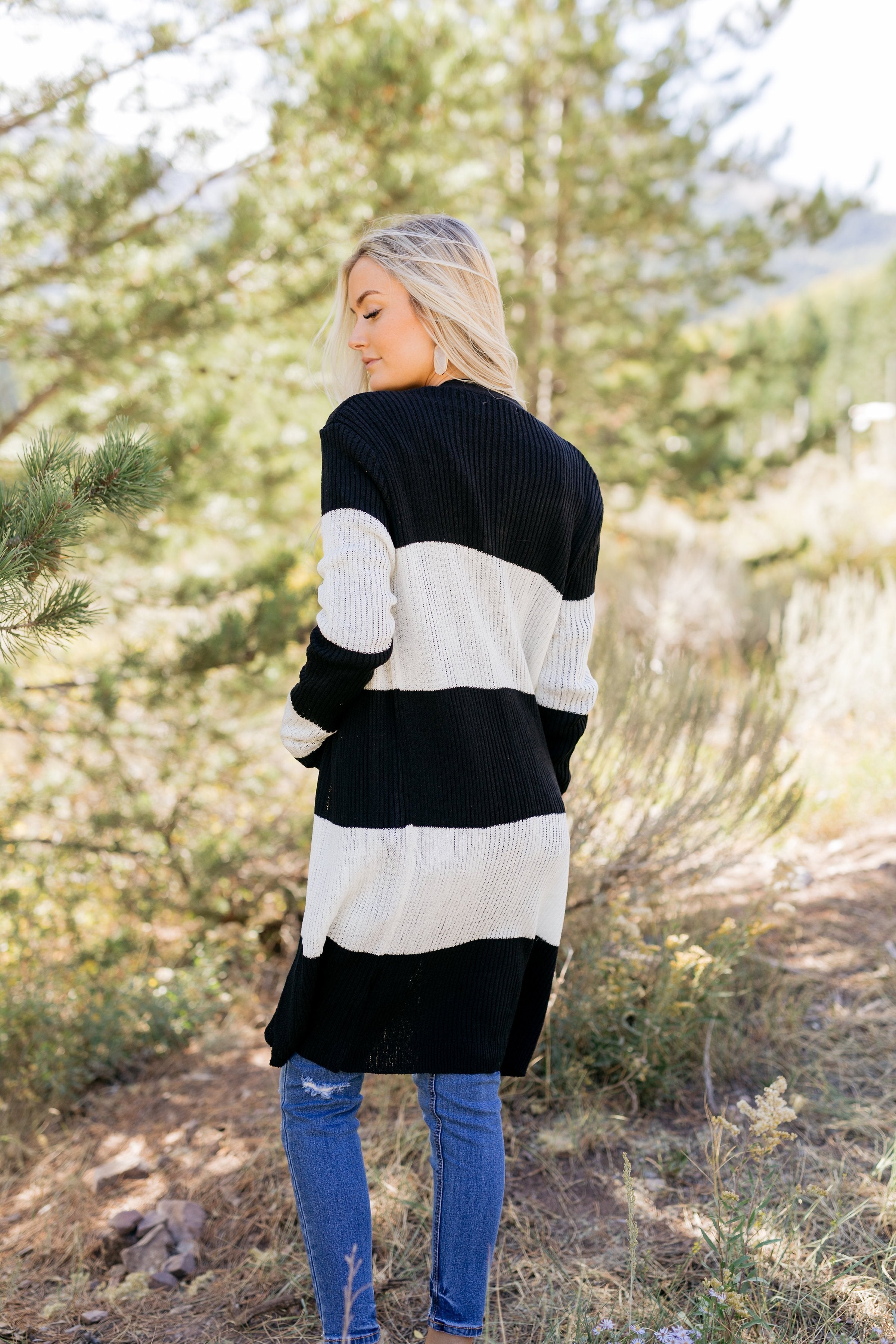 Look To The Cardigan In Black + White