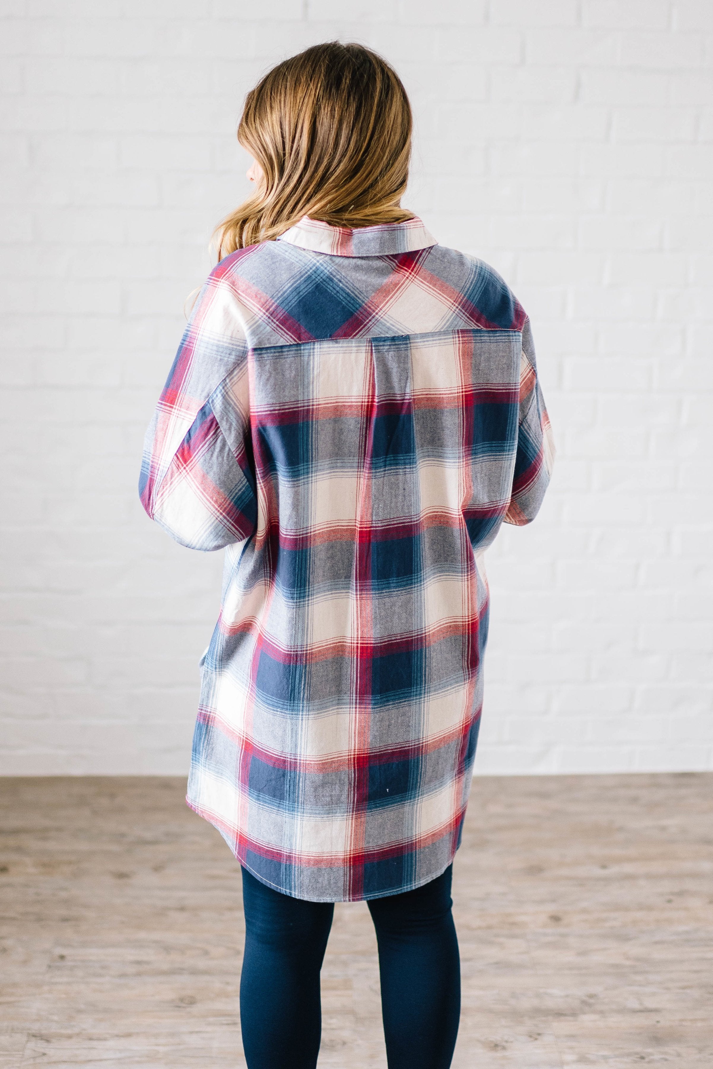 Mad About Plaid Tunic in Navy