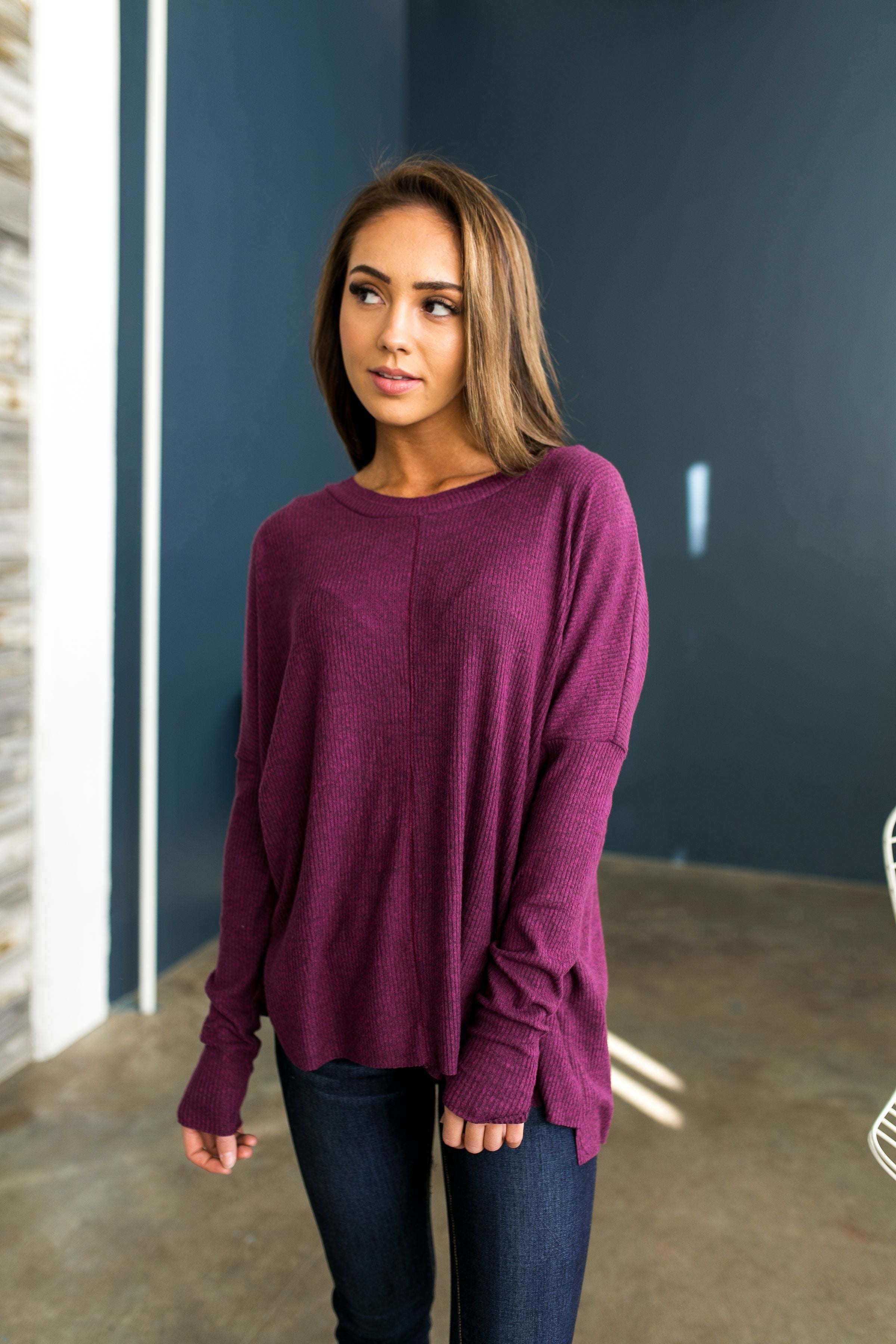 Magnificent Magenta Soft Ribbed Top