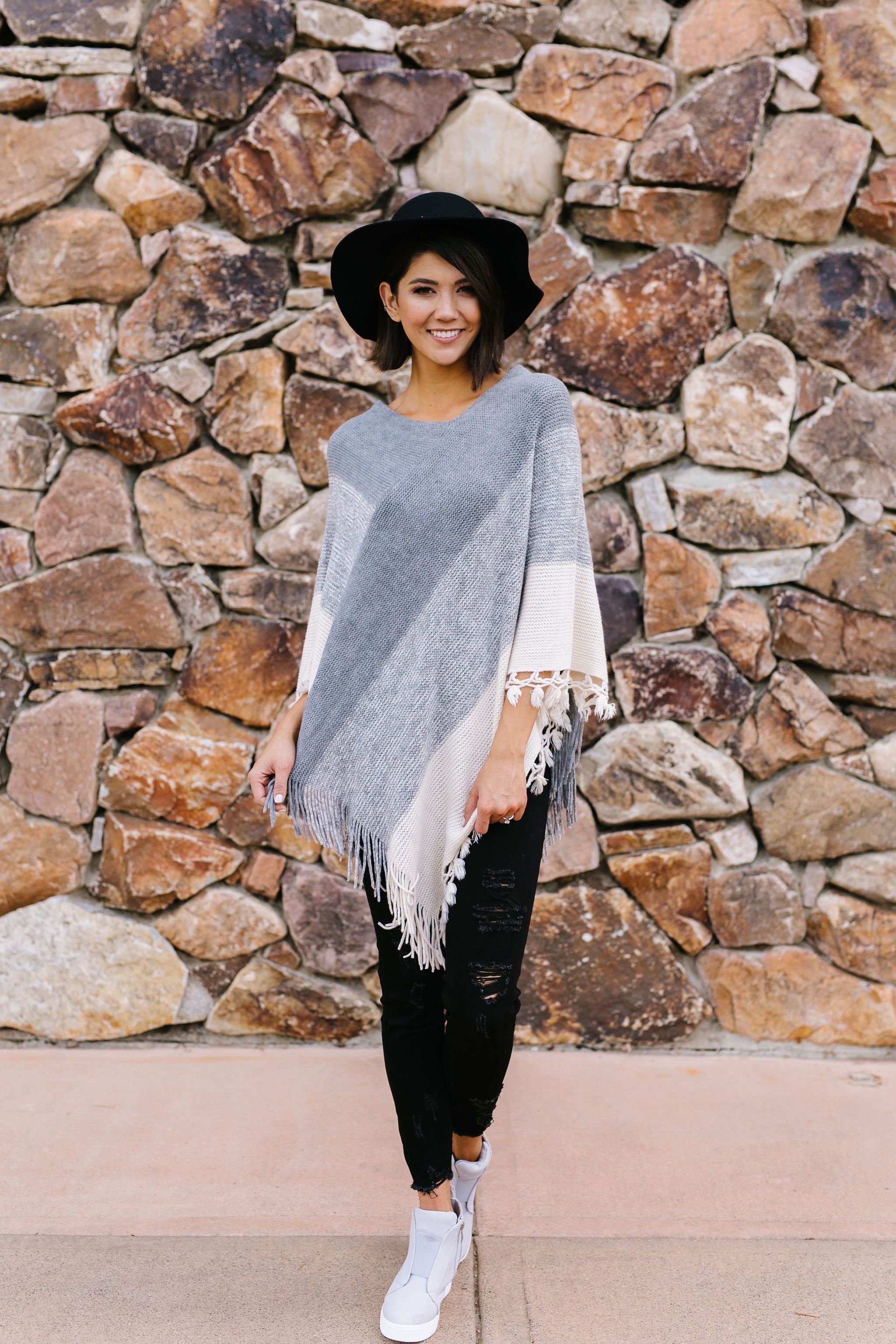 Make The Grade Fringed Poncho