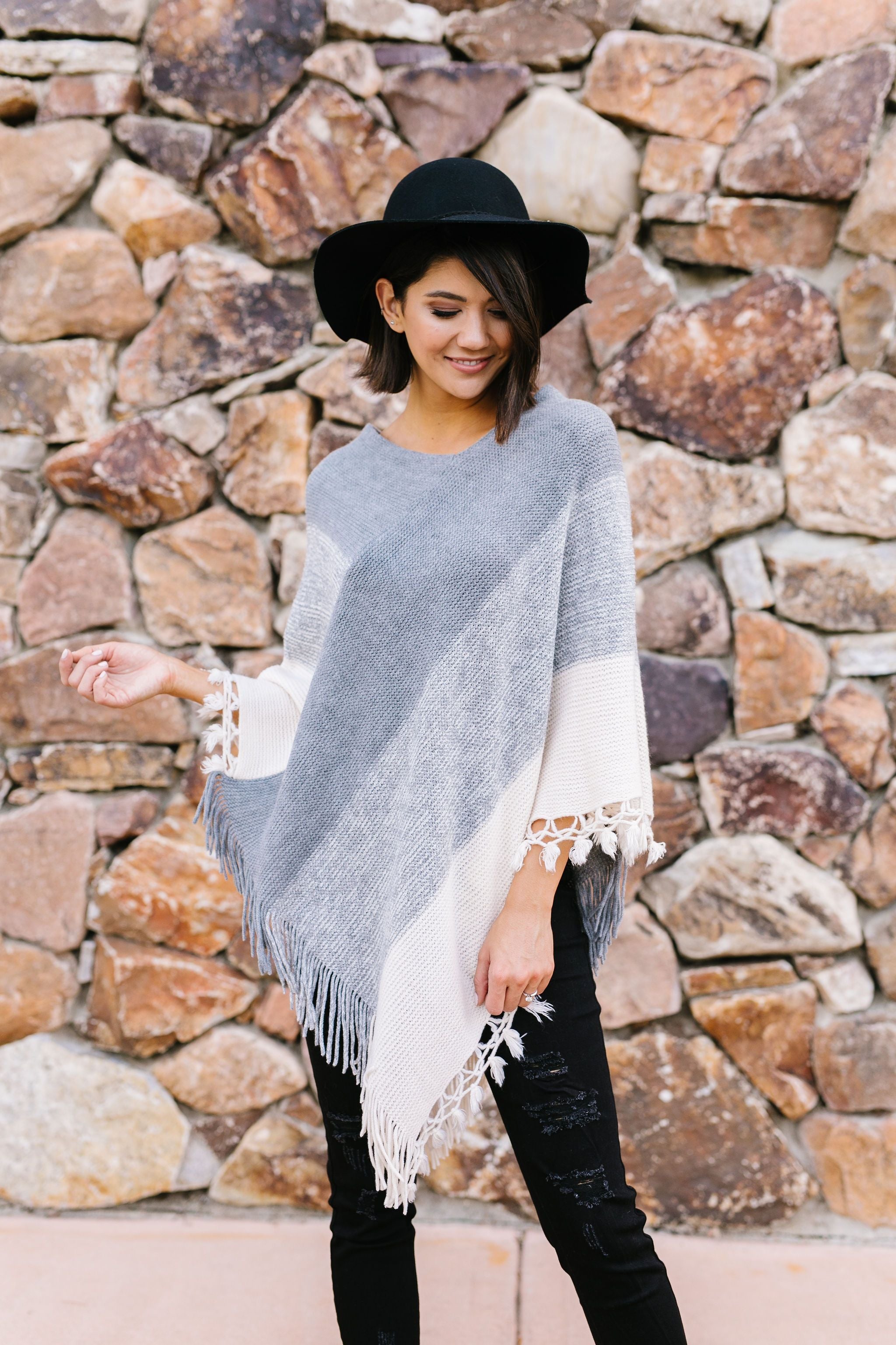 Make The Grade Fringed Poncho