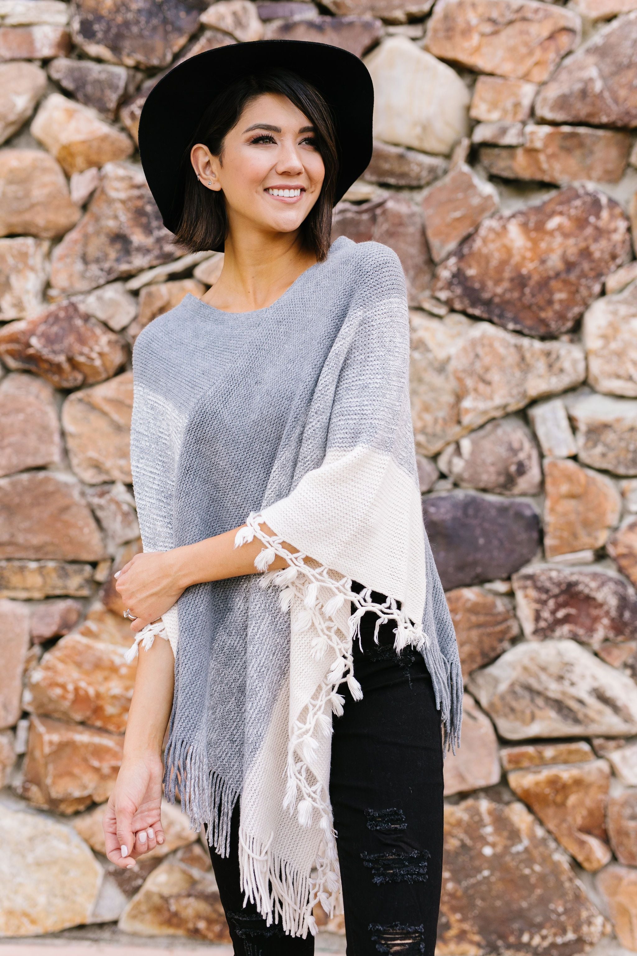 Make The Grade Fringed Poncho