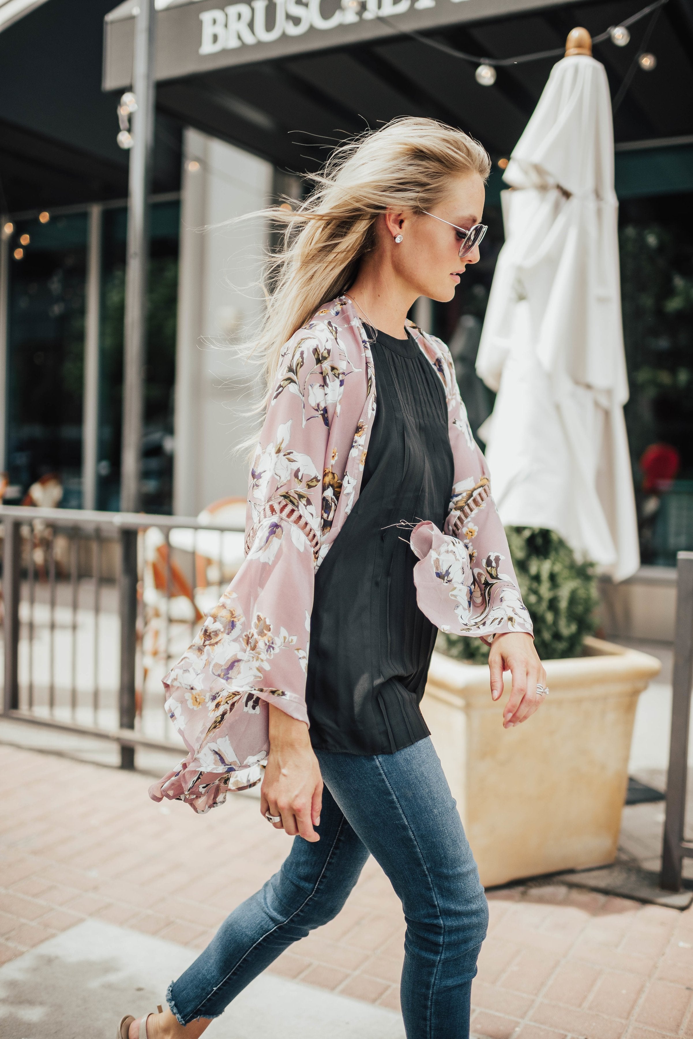 Mauve Floral Kimono