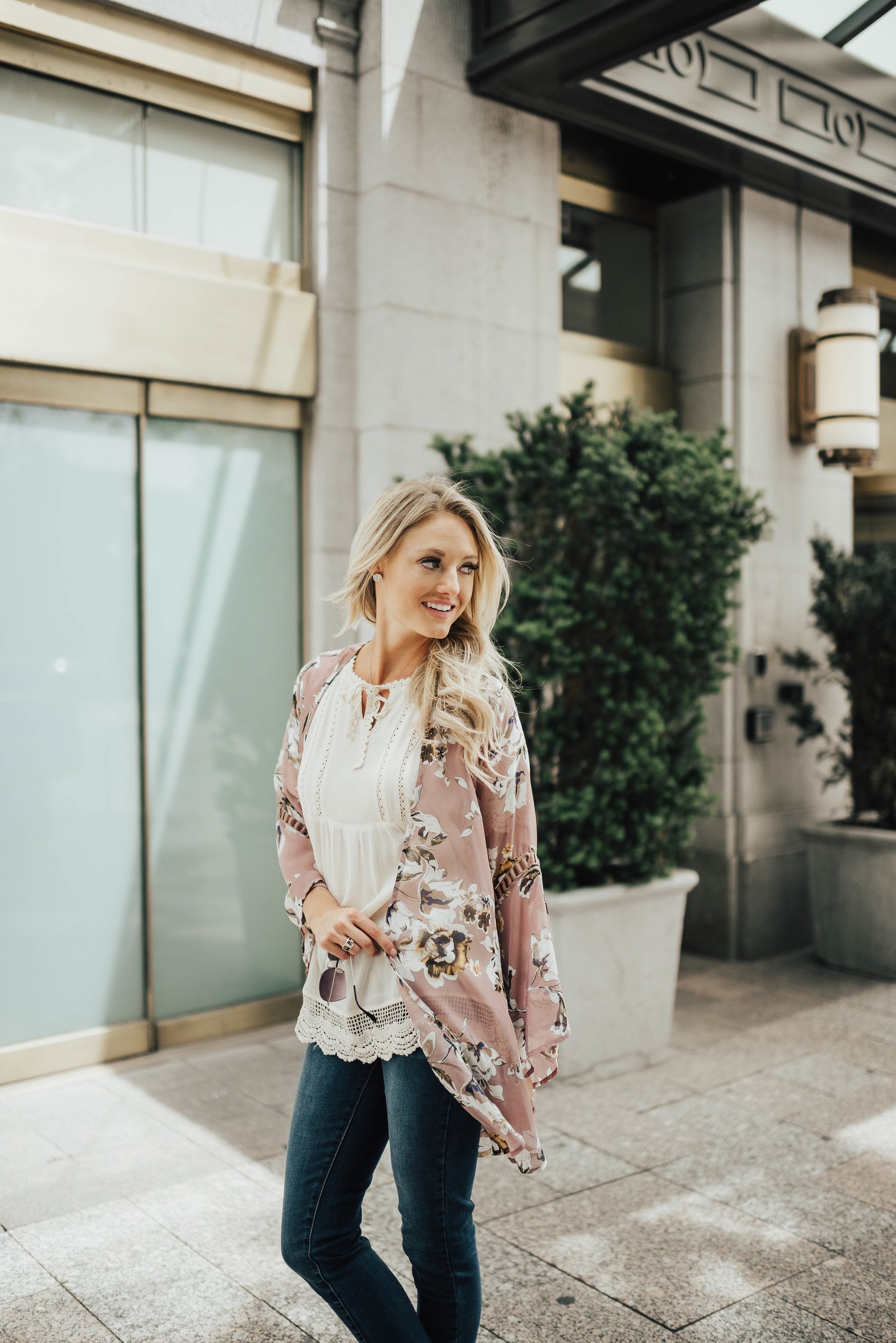 Mauve Floral Kimono