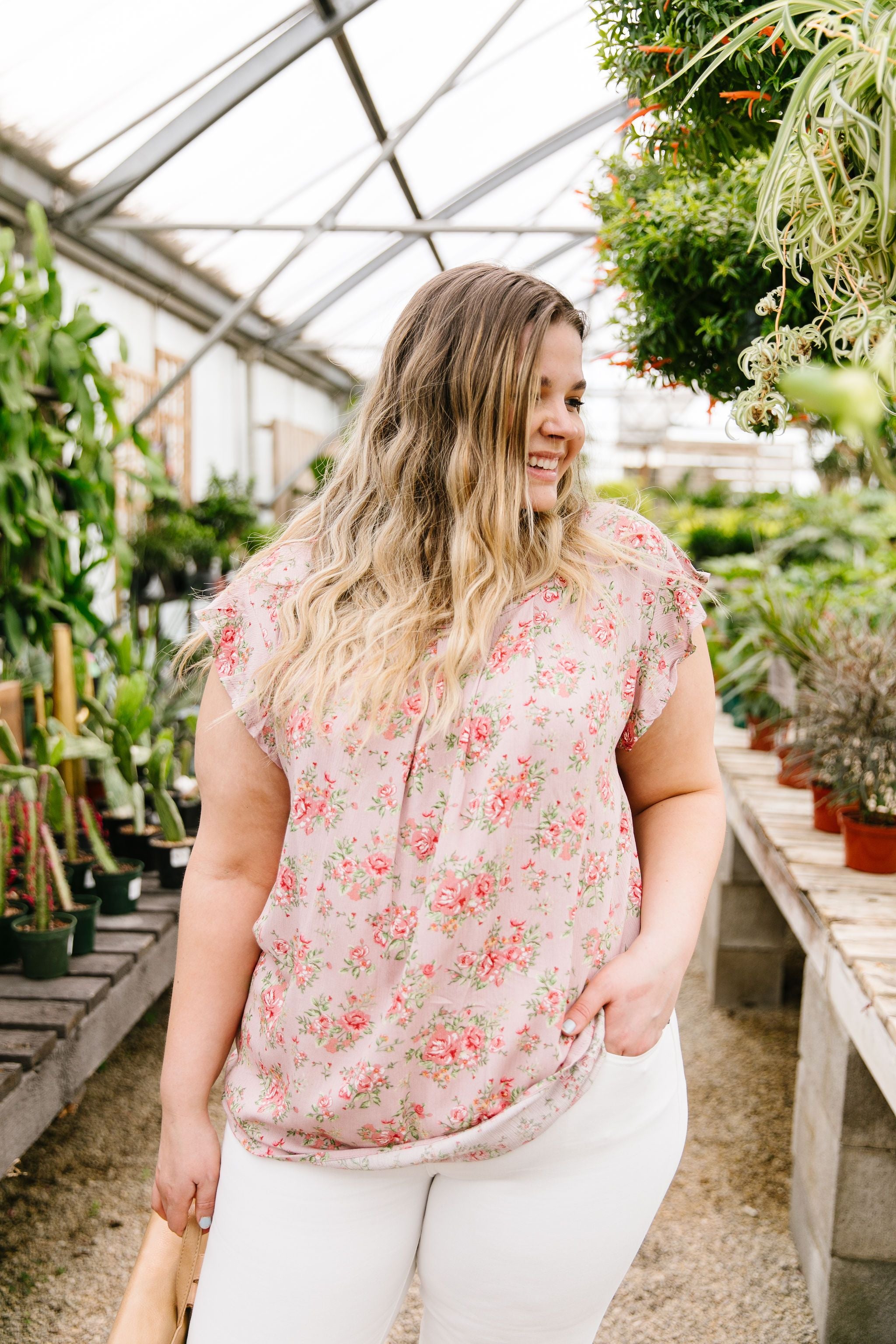 Mauve Floral Rhapsody Top