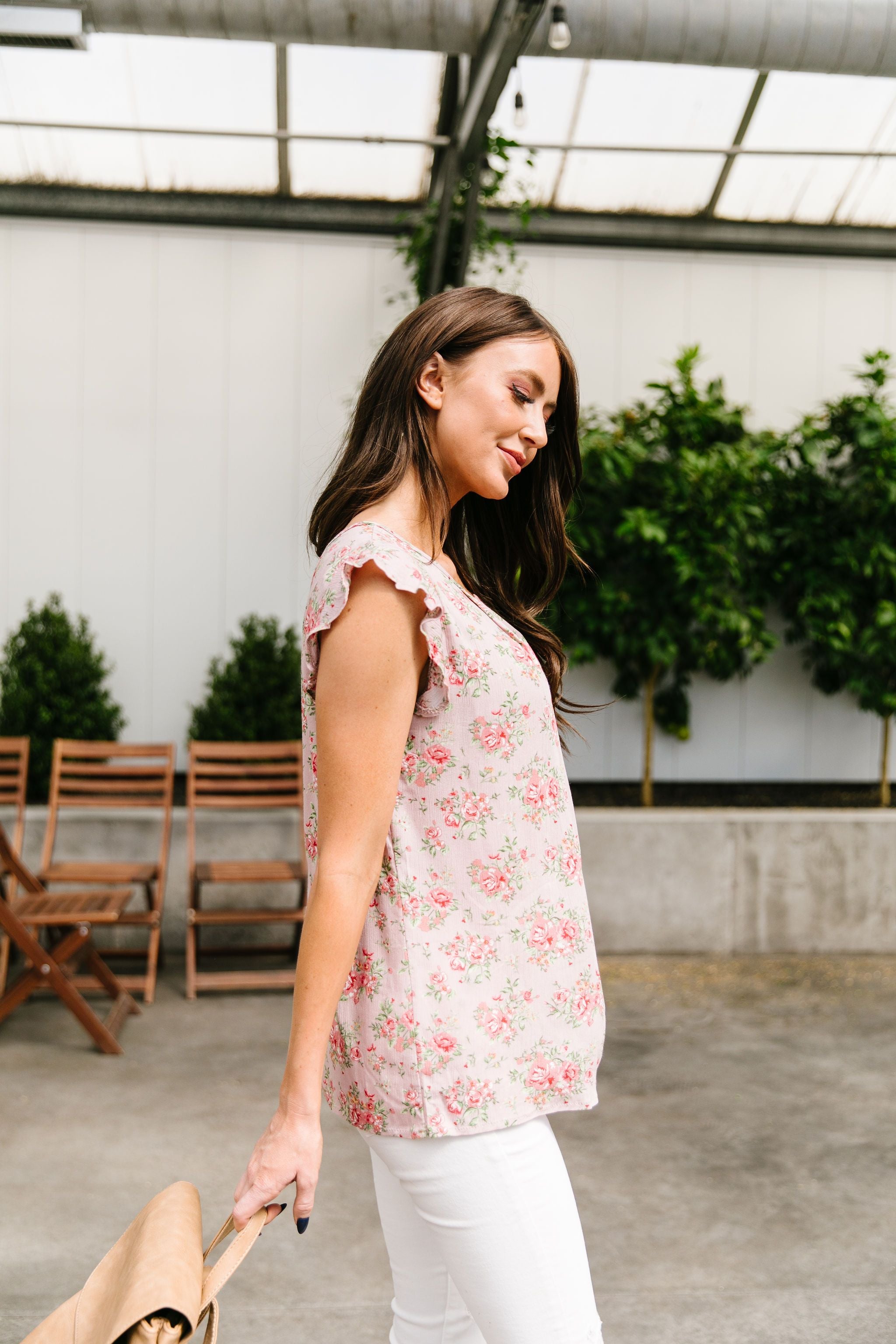 Mauve Floral Rhapsody Top