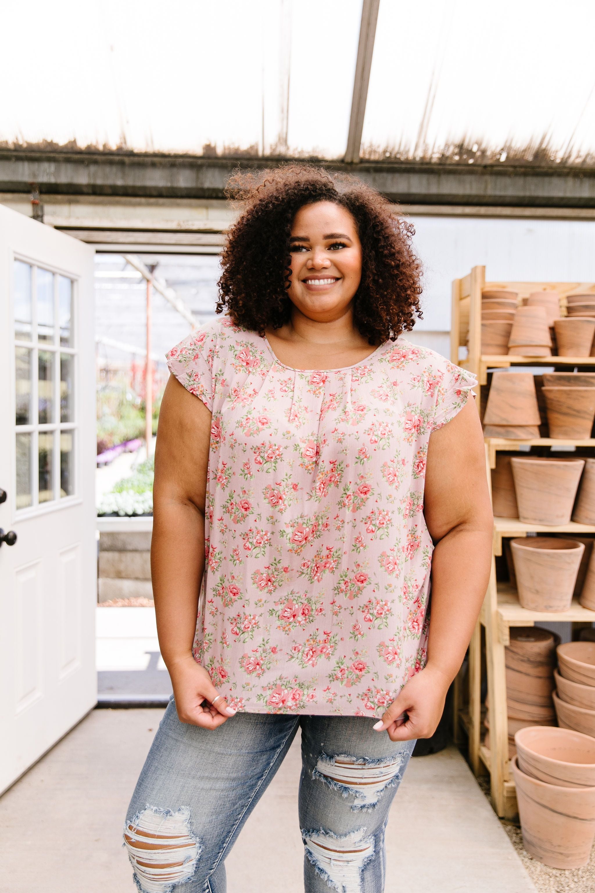 Mauve Floral Rhapsody Top