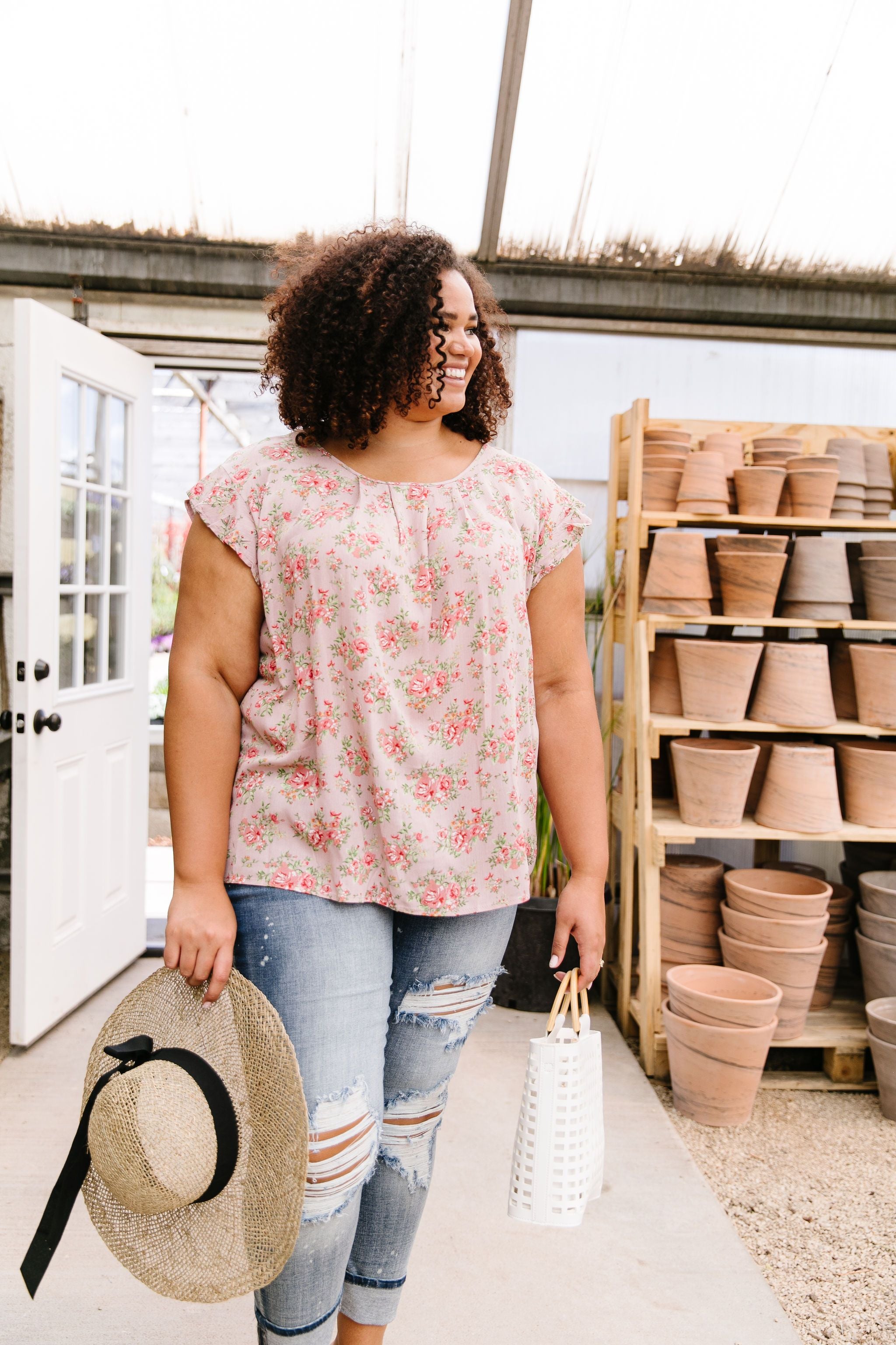 Mauve Floral Rhapsody Top