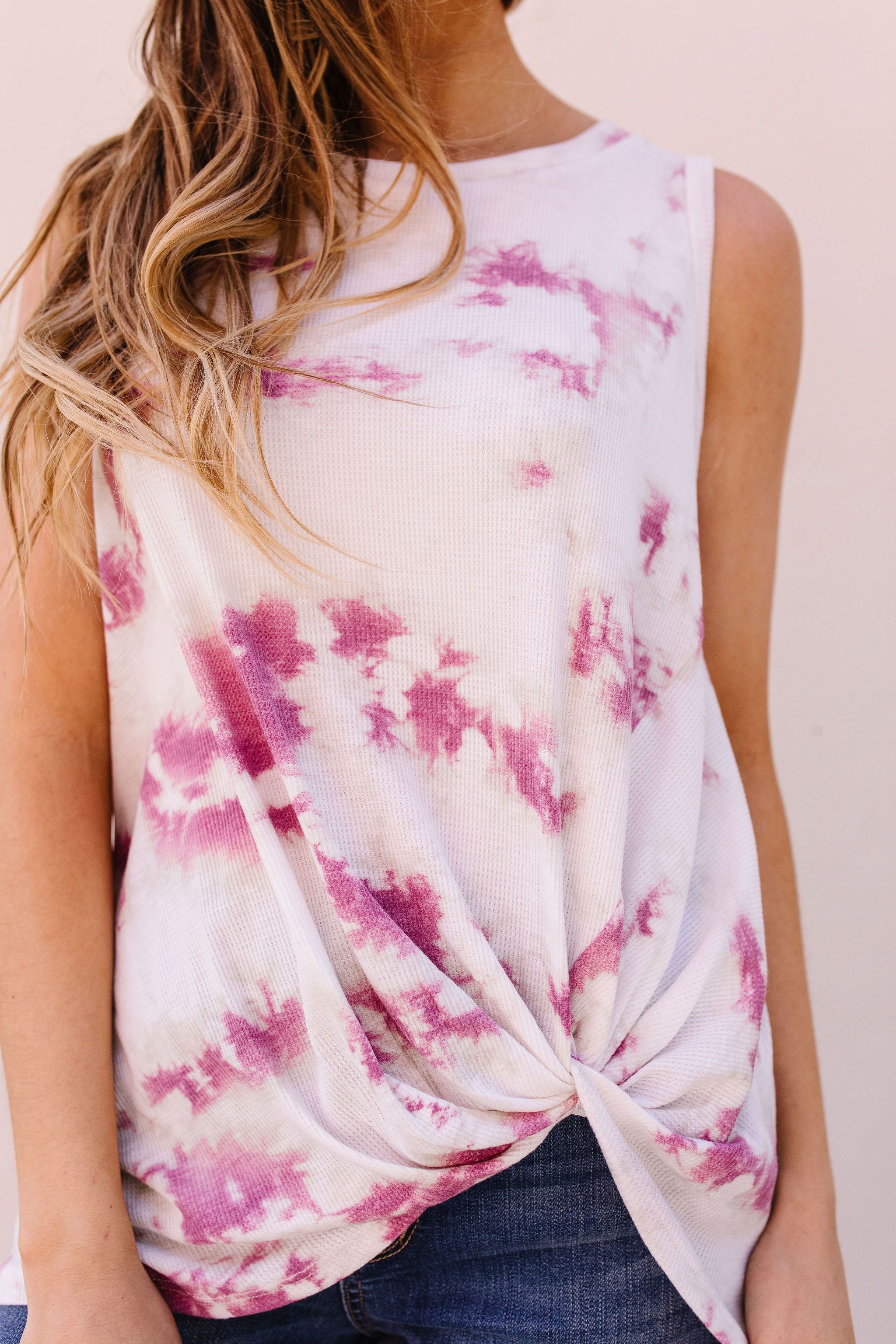 Mauve Tie Dye With A Twist Tank