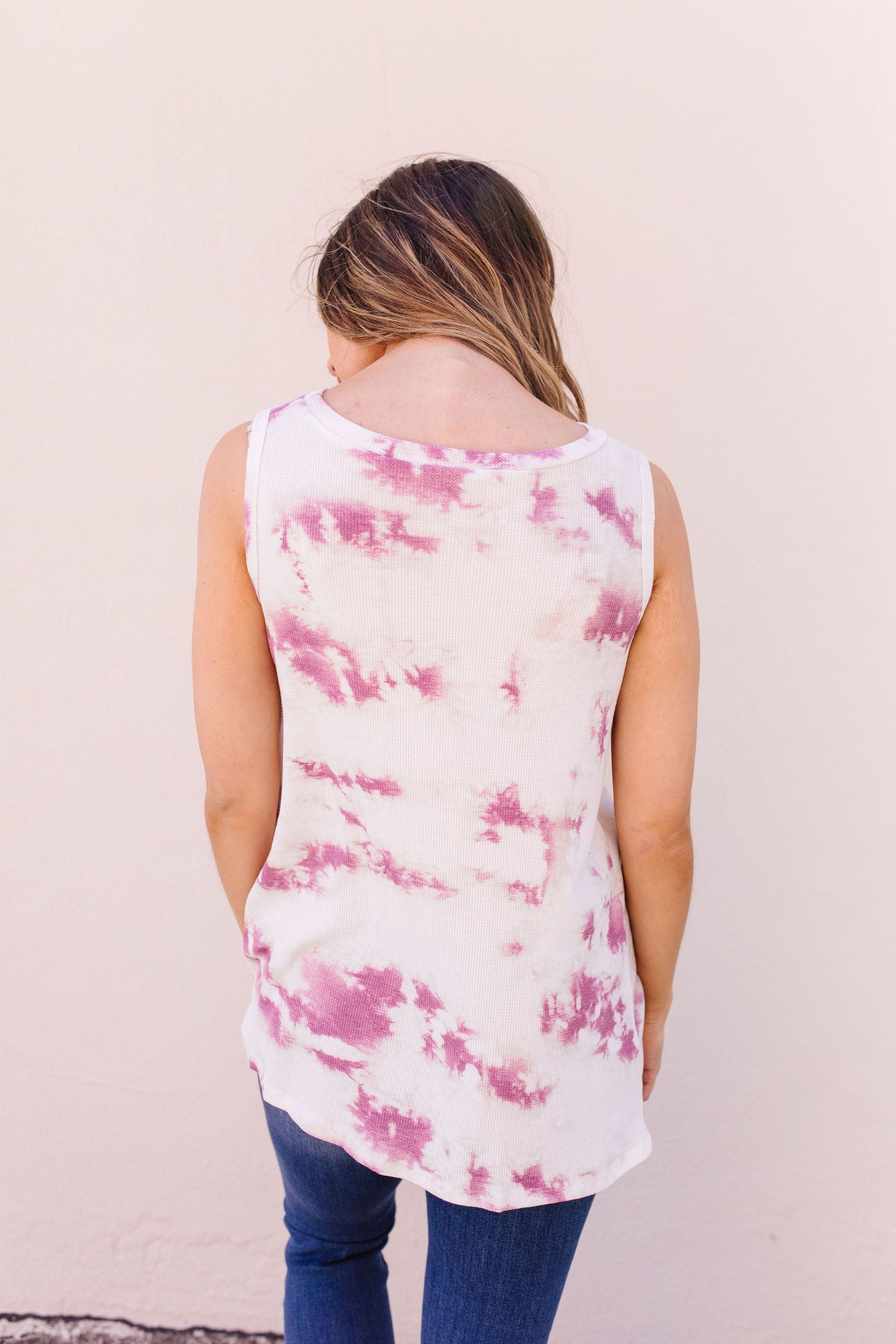 Mauve Tie Dye With A Twist Tank