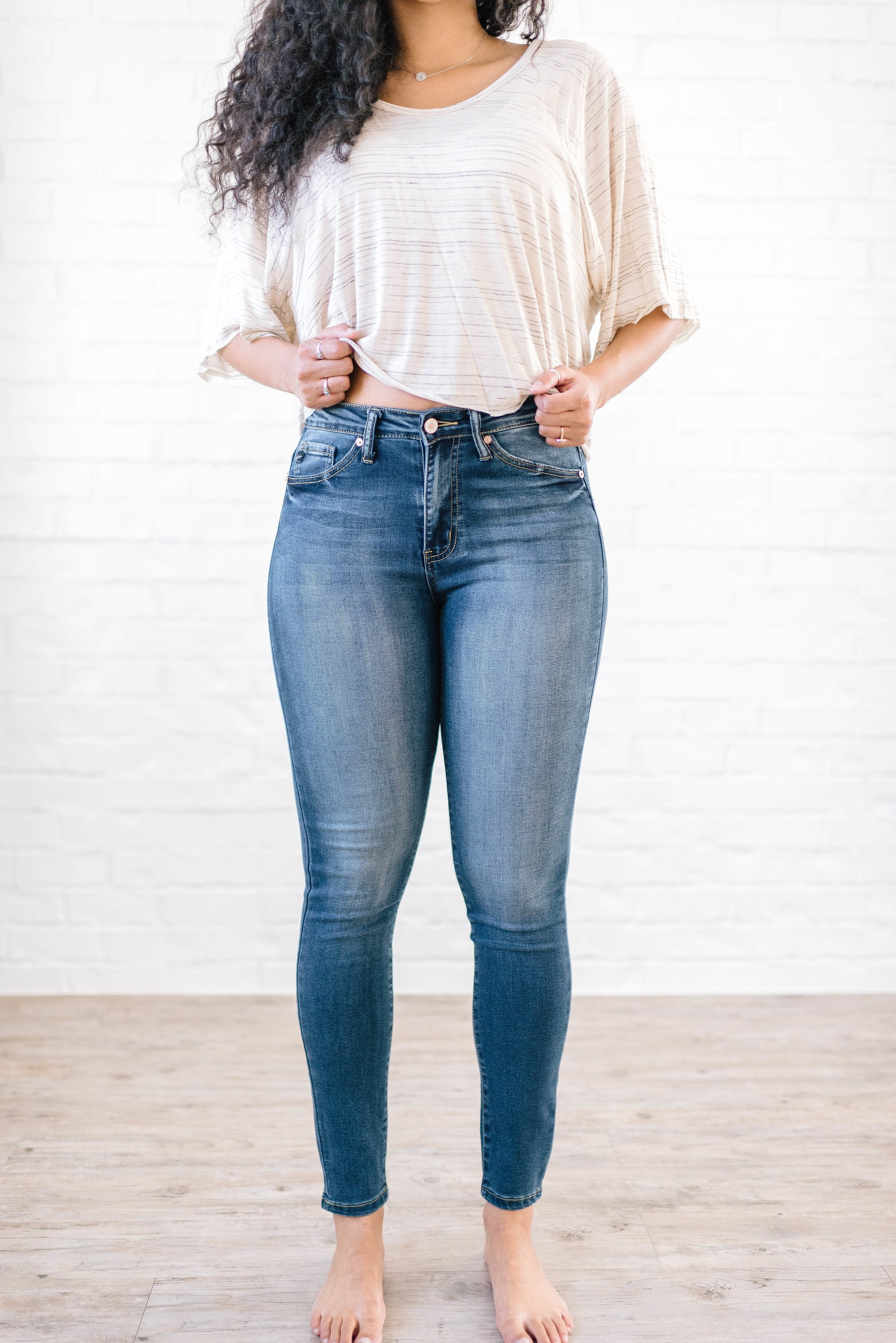 Medium Wash Denim High Rise Skinny Jean