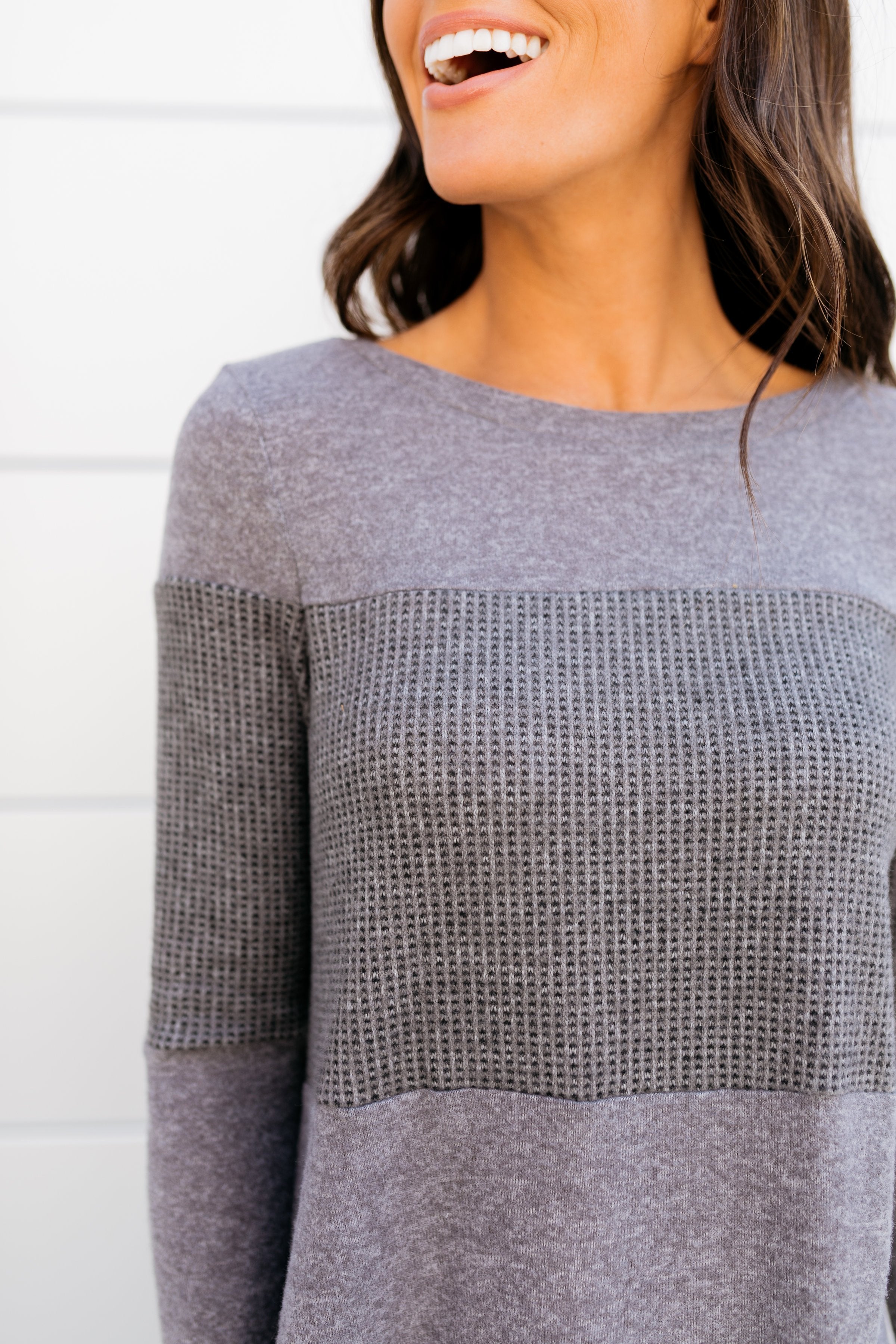 Meet In The Middle Thermal Knit Top